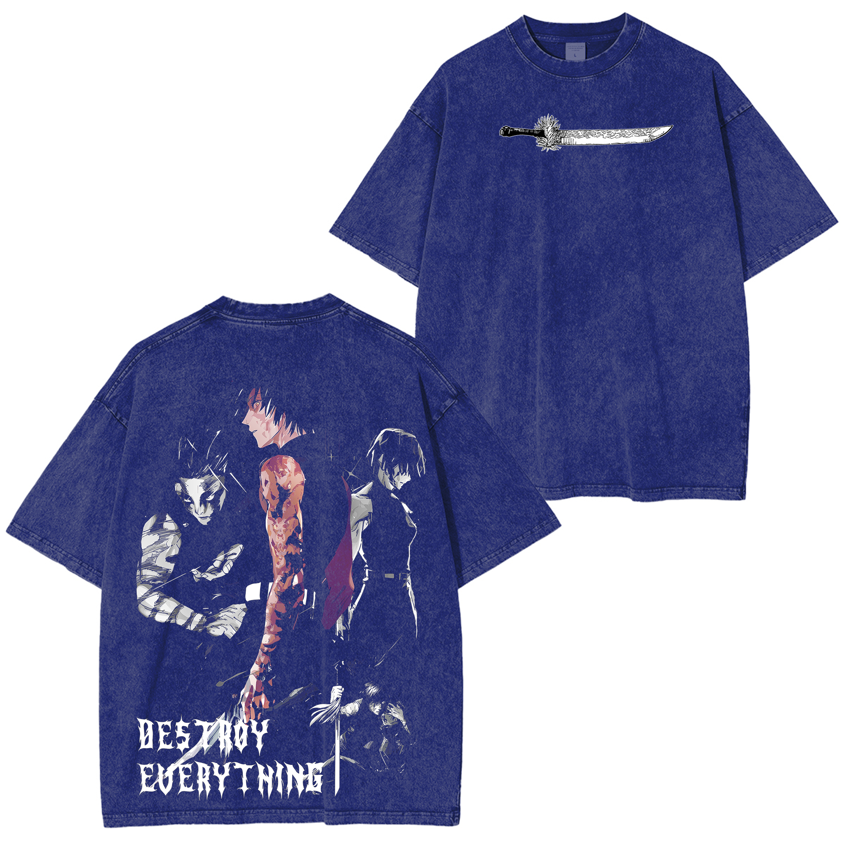 Maki Zenzin "Destroy Everything"Jujutsu Kaisen Anime Washed T-shirt/Crewneck/Hoodie
