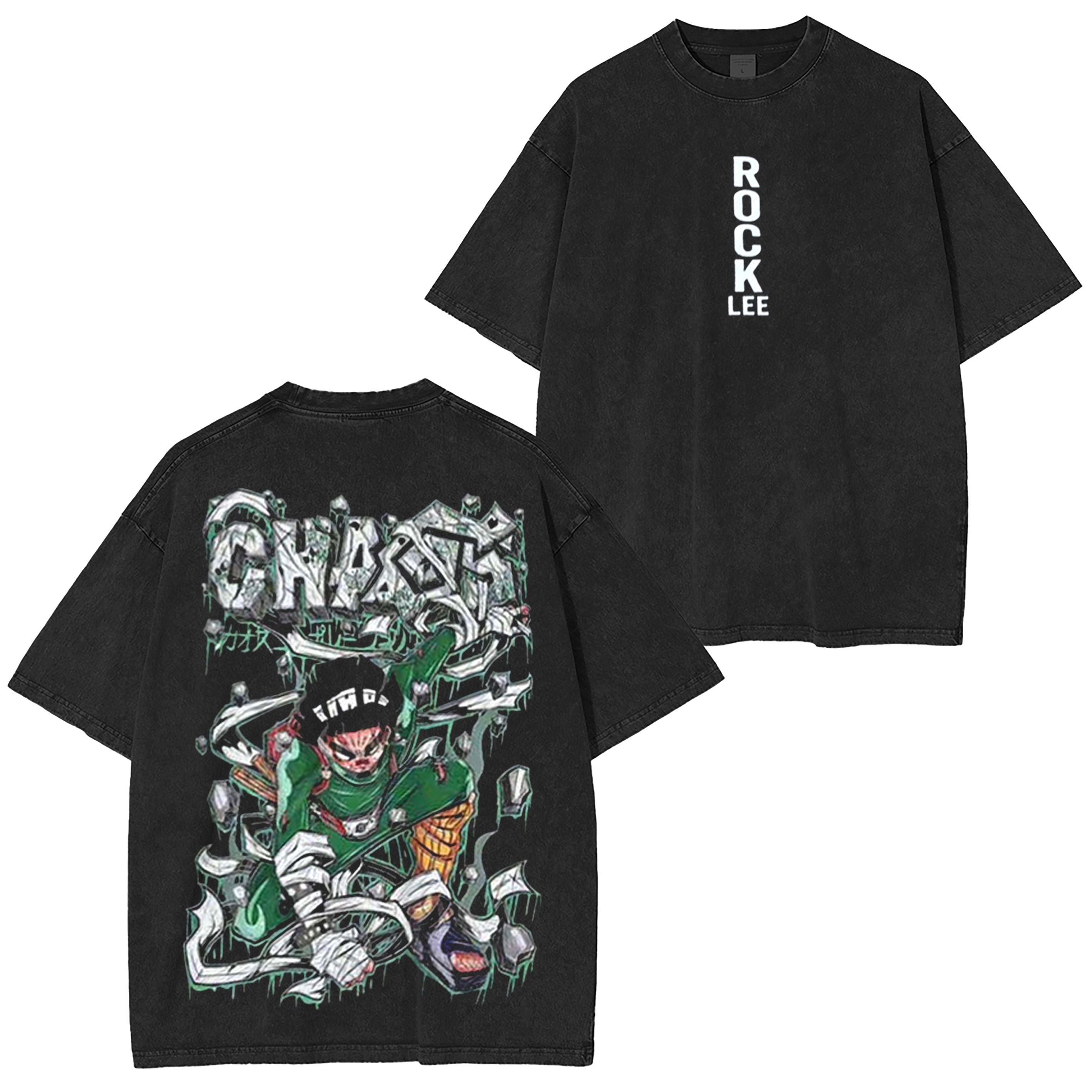 Rock Lee Anime Washed T-shirt/Crewneck/Hoodie