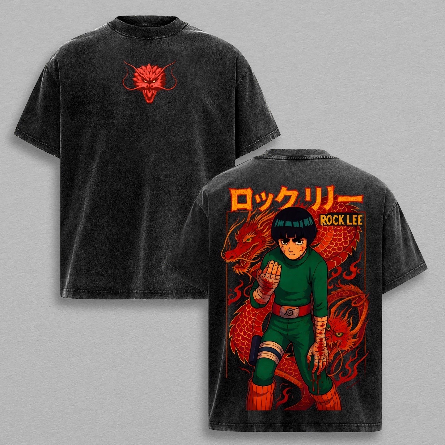 Rock Lee Anime washed T-shirt/Crewneck/Hoodie