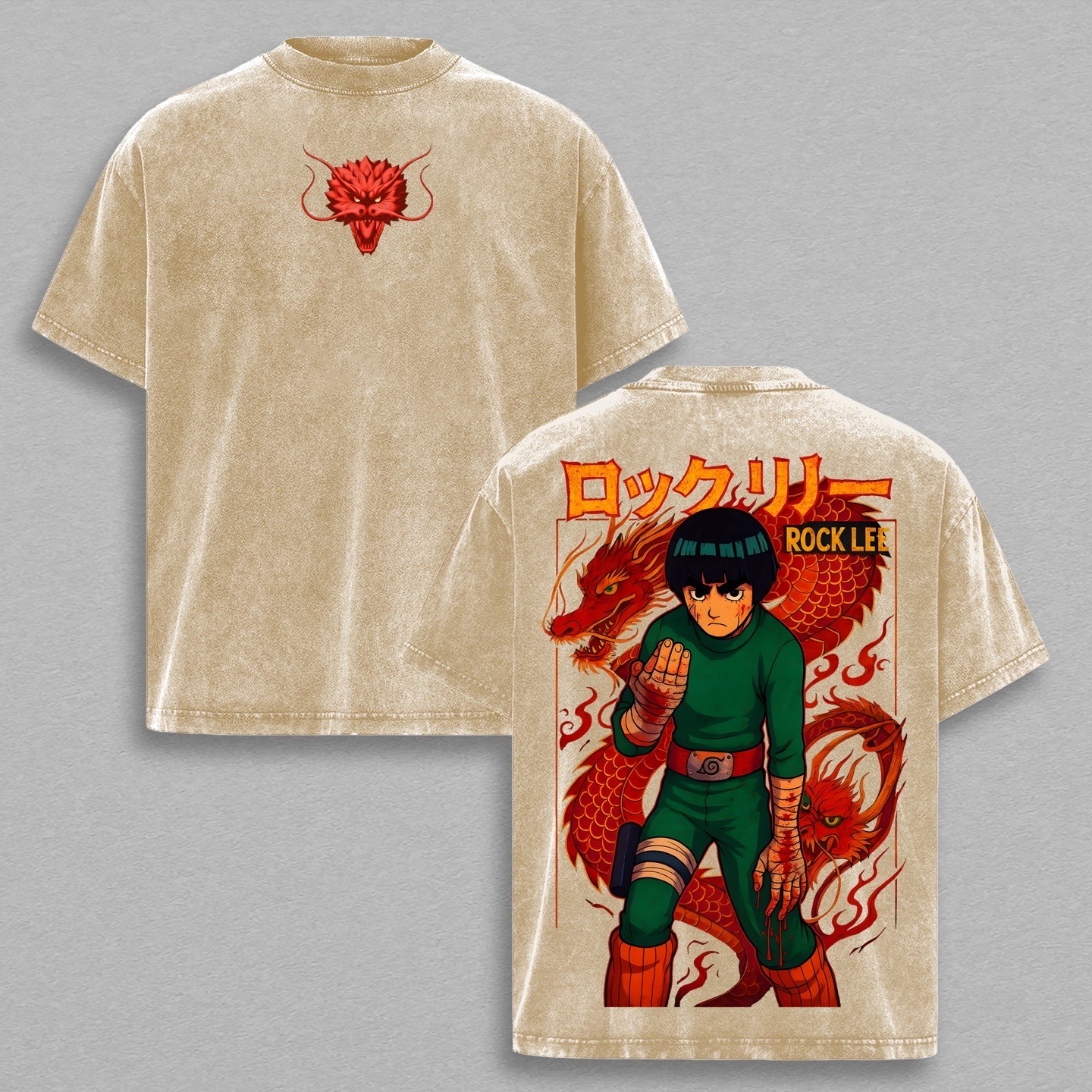 Rock Lee Anime washed T-shirt/Crewneck/Hoodie