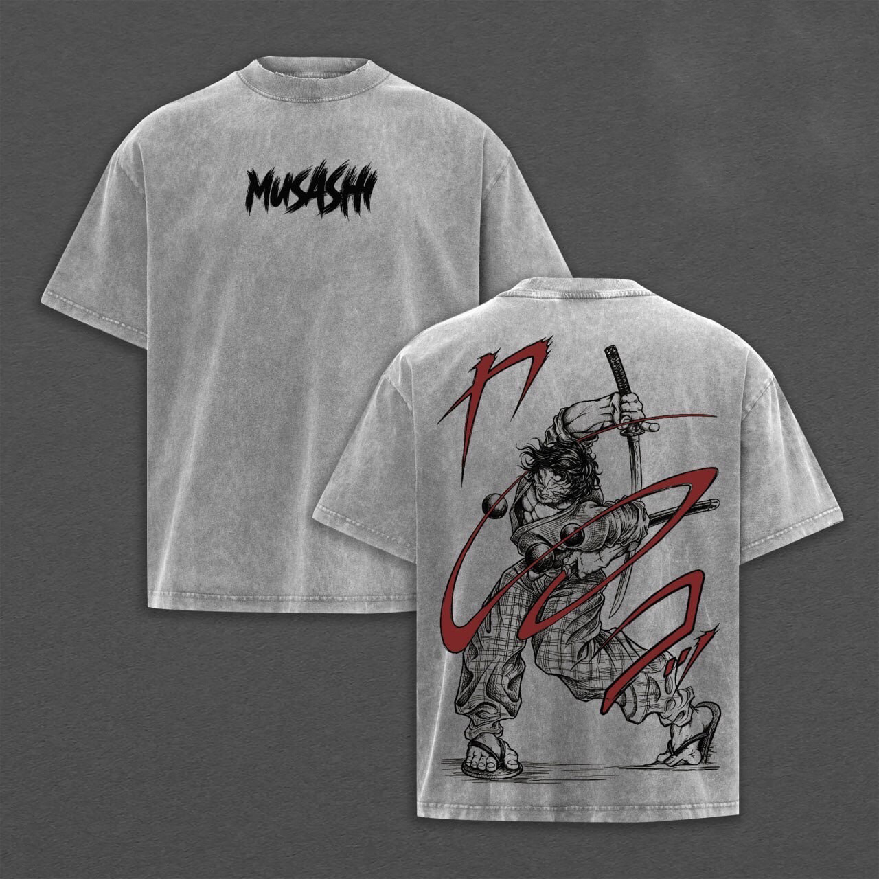 Baki-Dou,The Invincible Samurai Anime washed T-shirt/Crewneck/Hoodie