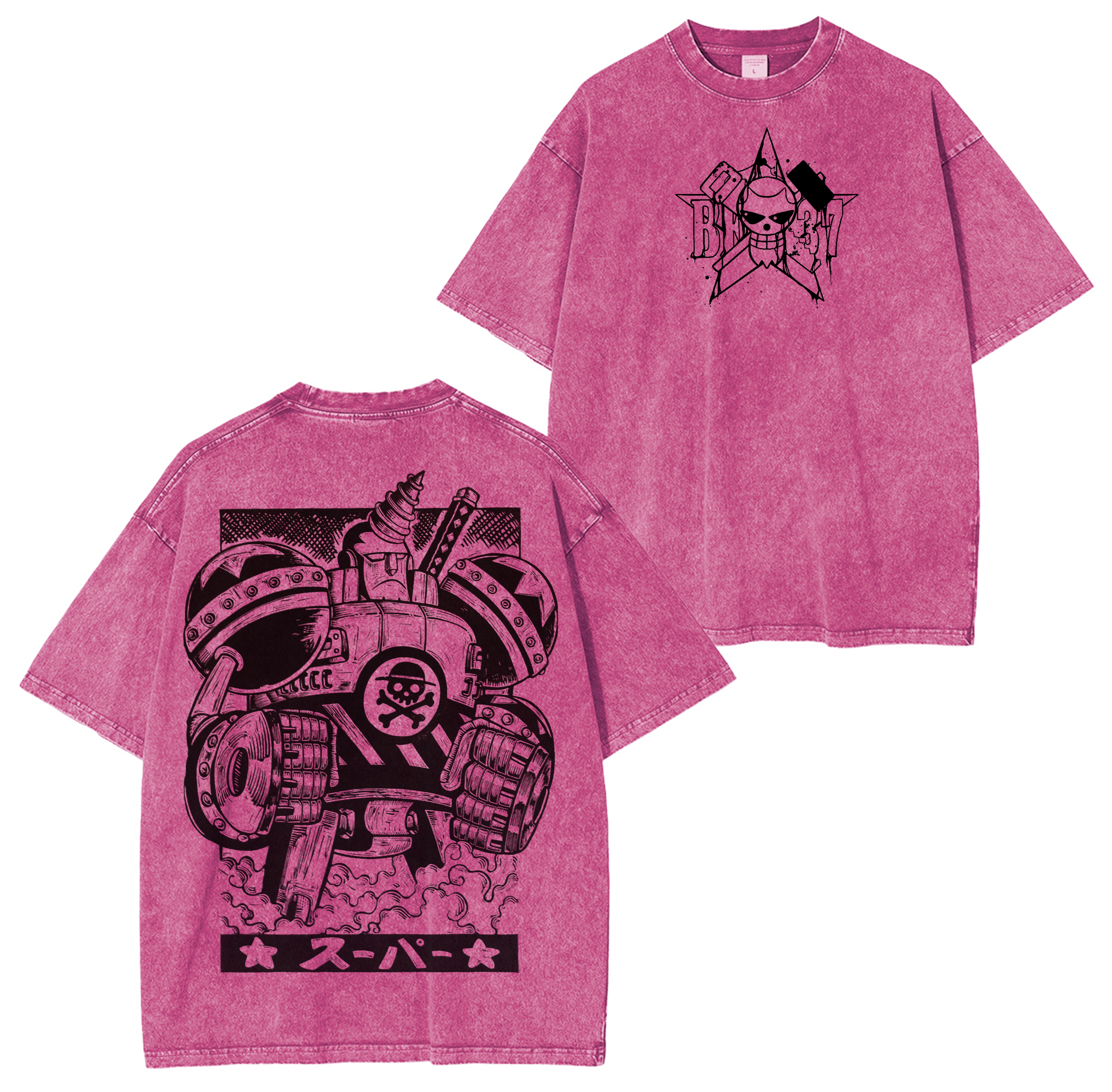 Franky,One Piece Anime Washed T-shirt/Crewneck/Hoodie