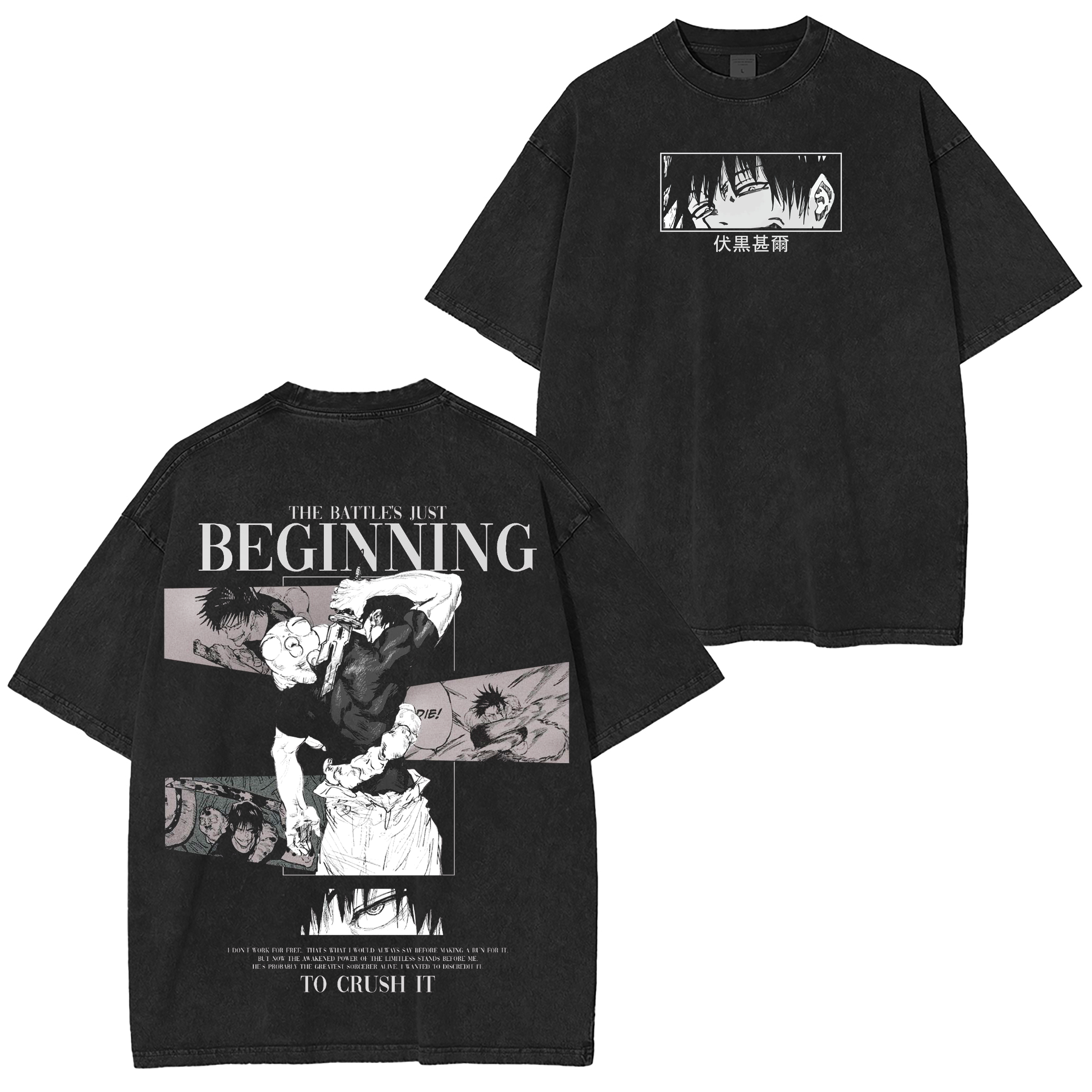Toji Fushiguro Anime Washed T-shirt/Crewneck/Hoodie