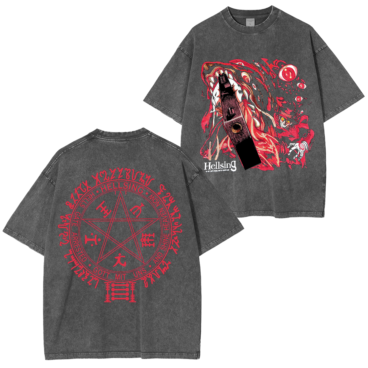 Hellsing Anime Unisex Washed T-Shirt