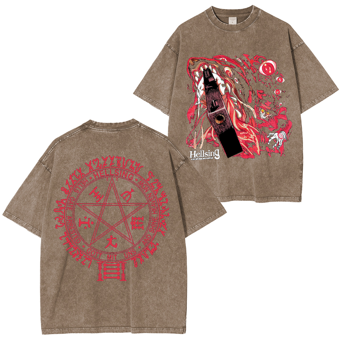 Hellsing Anime Unisex Washed T-Shirt