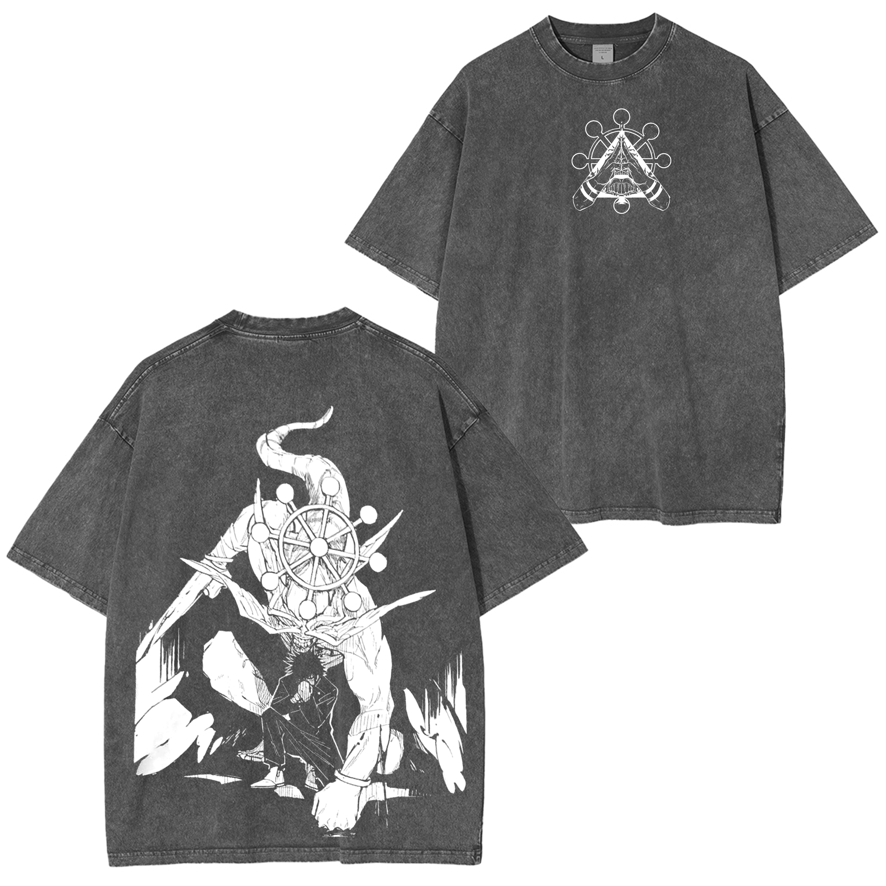 Mahoraga X  Sukuna Jujutsu Kaisen Anime Washed T-shirt/Crewneck/Hoodie