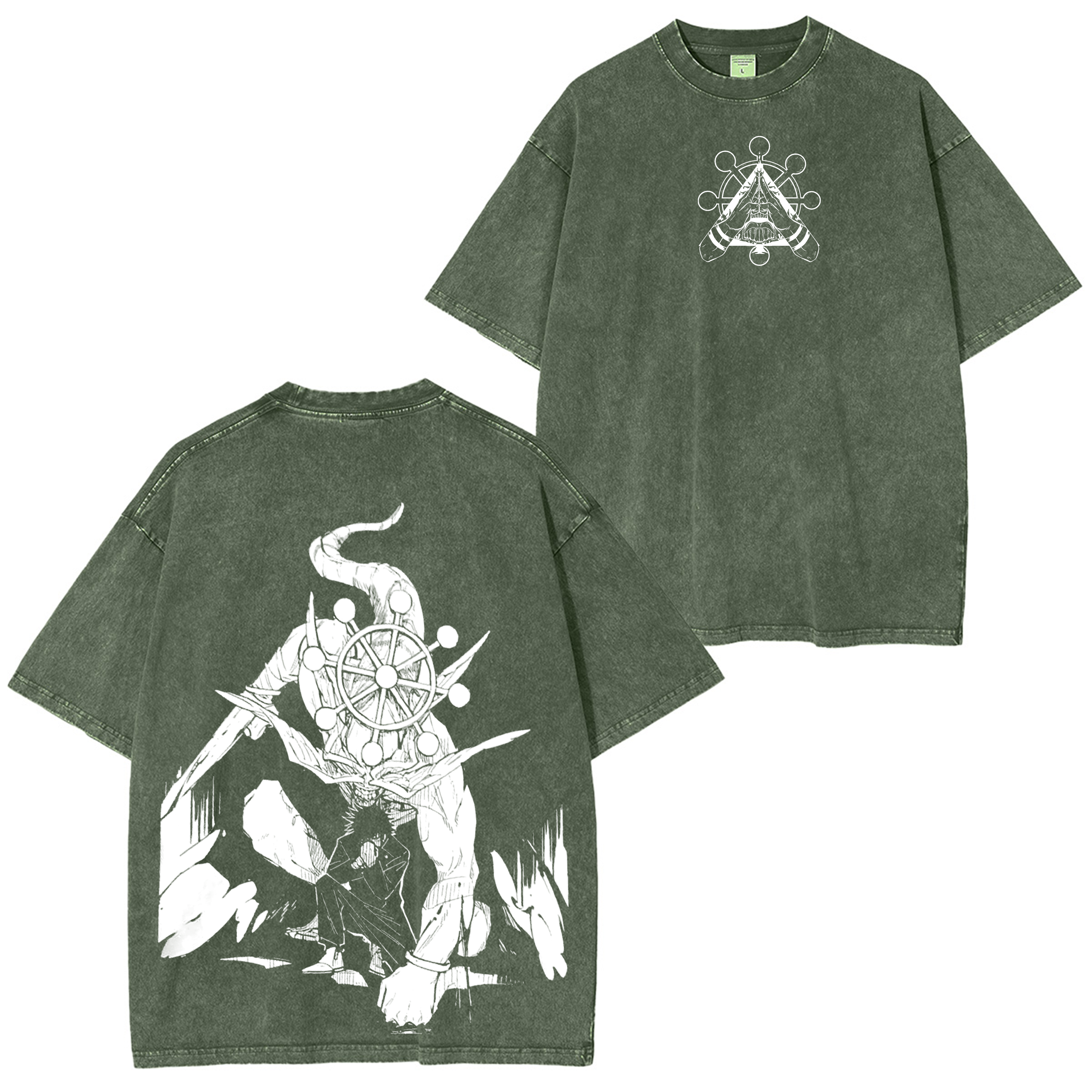 Mahoraga X  Sukuna Jujutsu Kaisen Anime Washed T-shirt/Crewneck/Hoodie