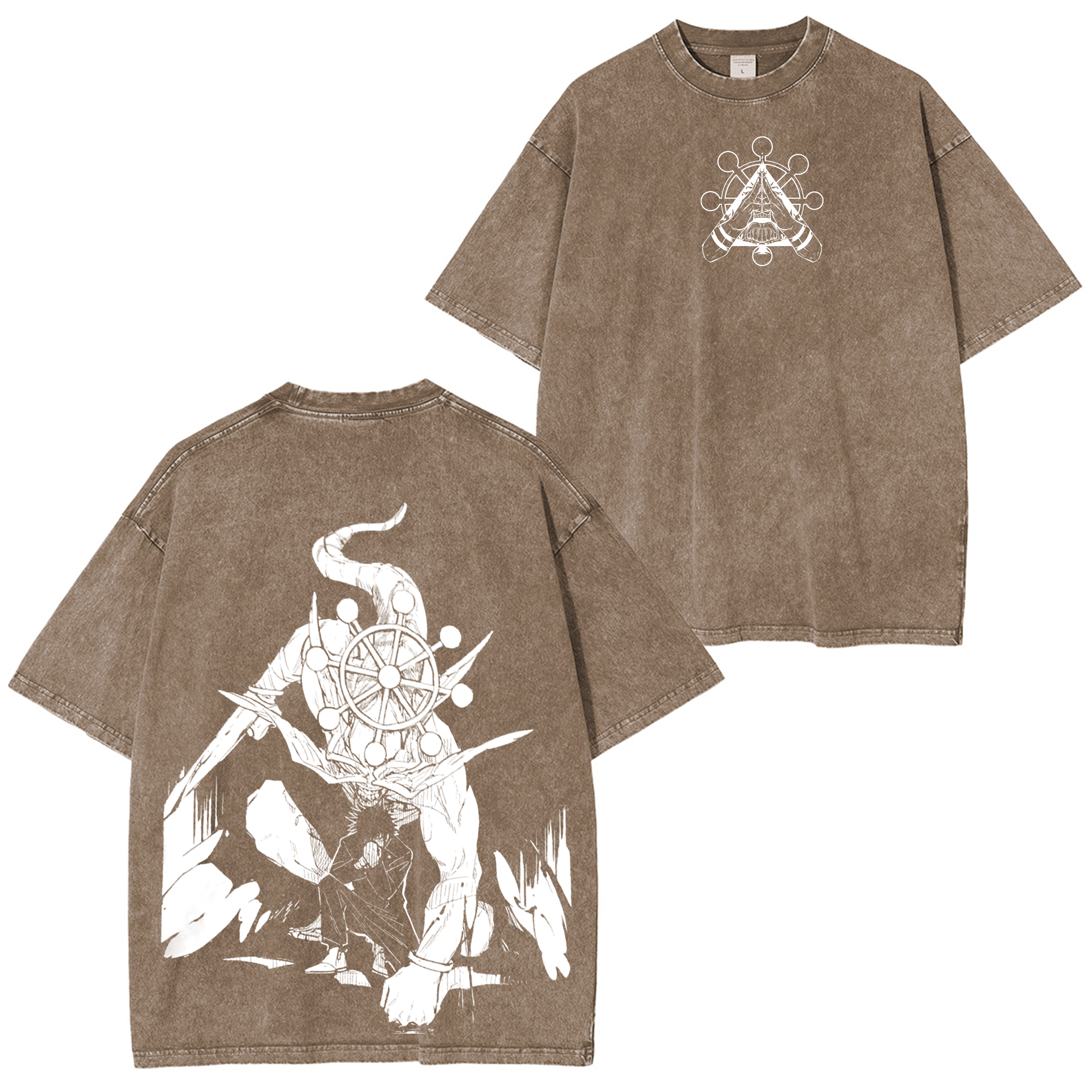 Mahoraga X  Sukuna Jujutsu Kaisen Anime Washed T-shirt/Crewneck/Hoodie
