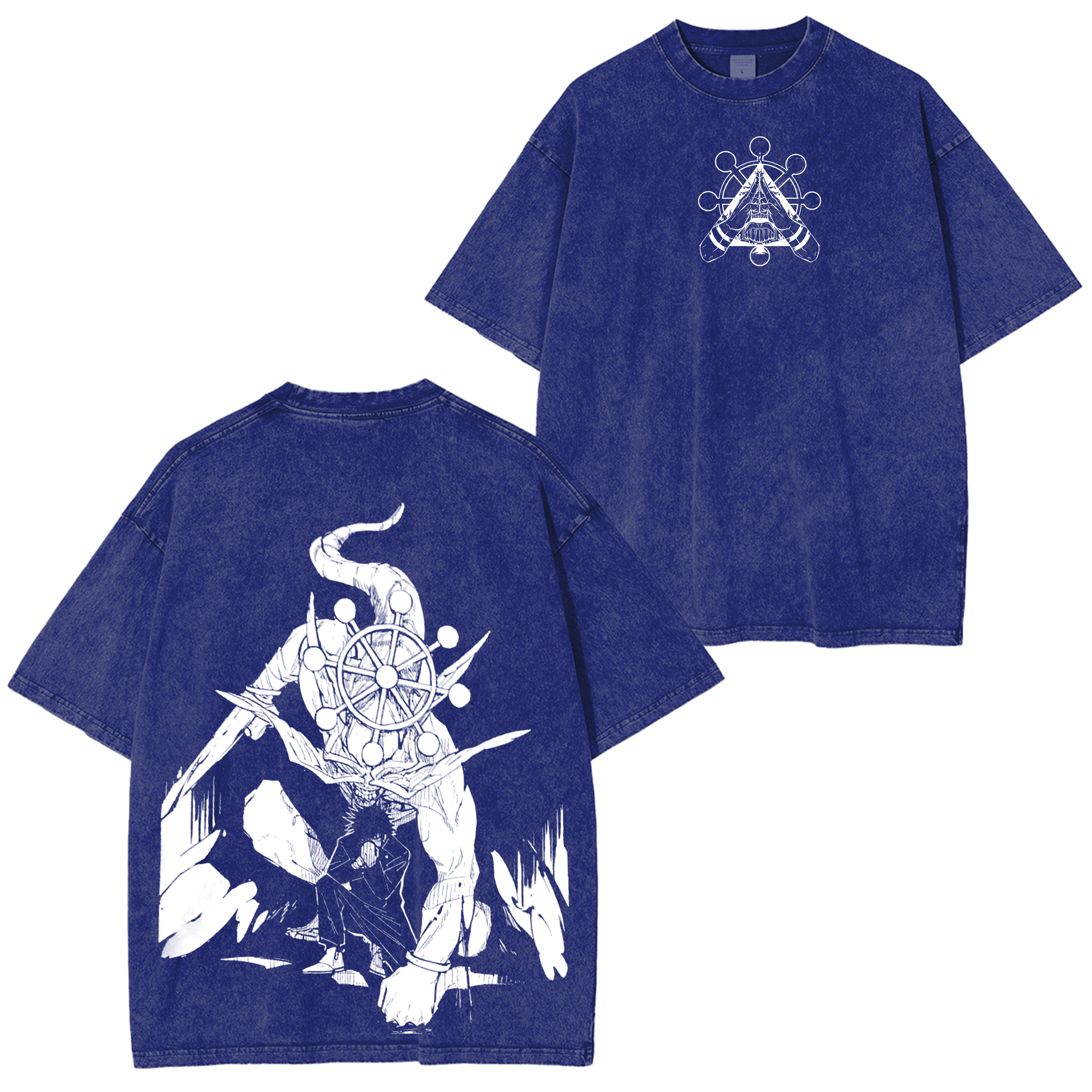Mahoraga X  Sukuna Jujutsu Kaisen Anime Washed T-shirt/Crewneck/Hoodie