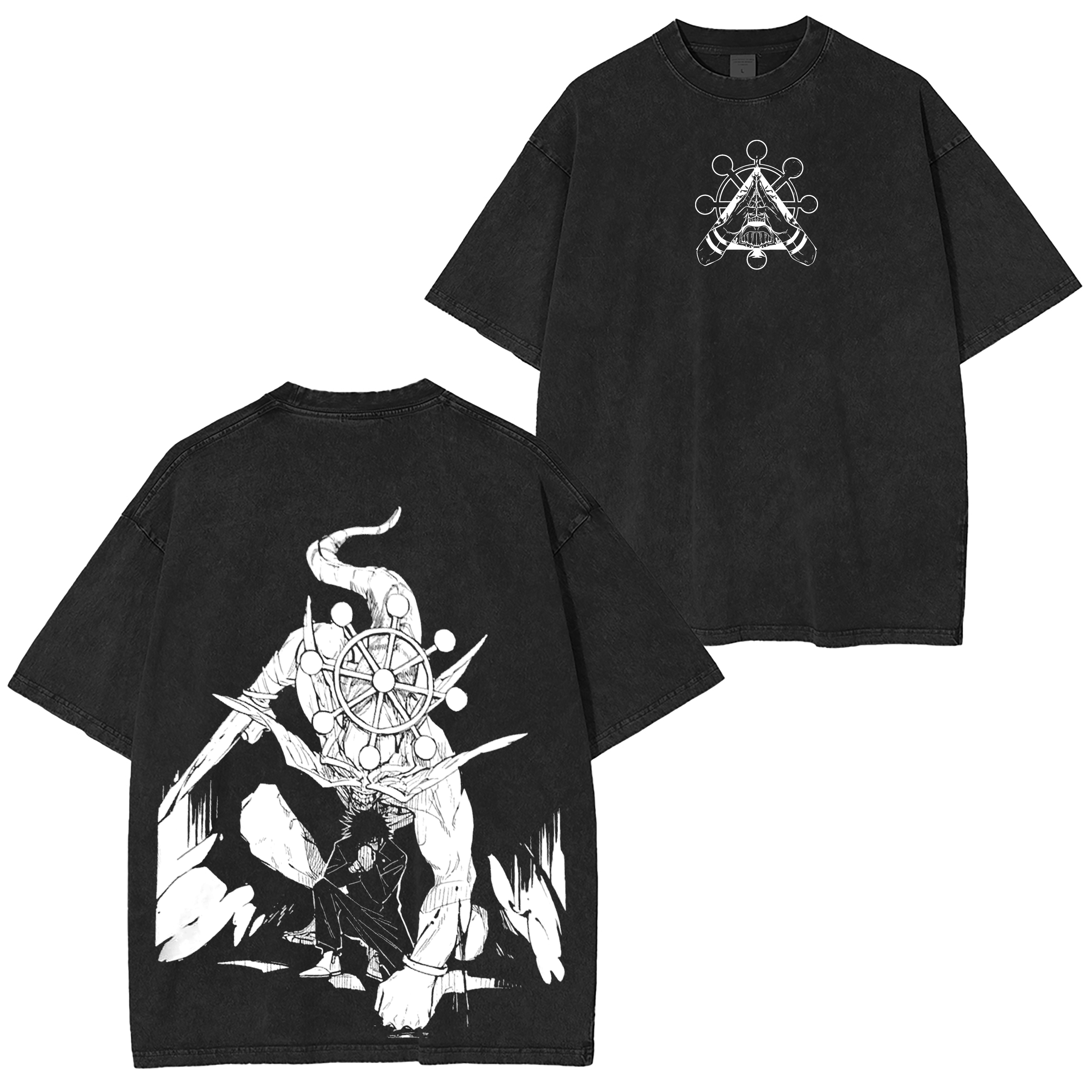 Mahoraga X  Sukuna Jujutsu Kaisen Anime Washed T-shirt/Crewneck/Hoodie
