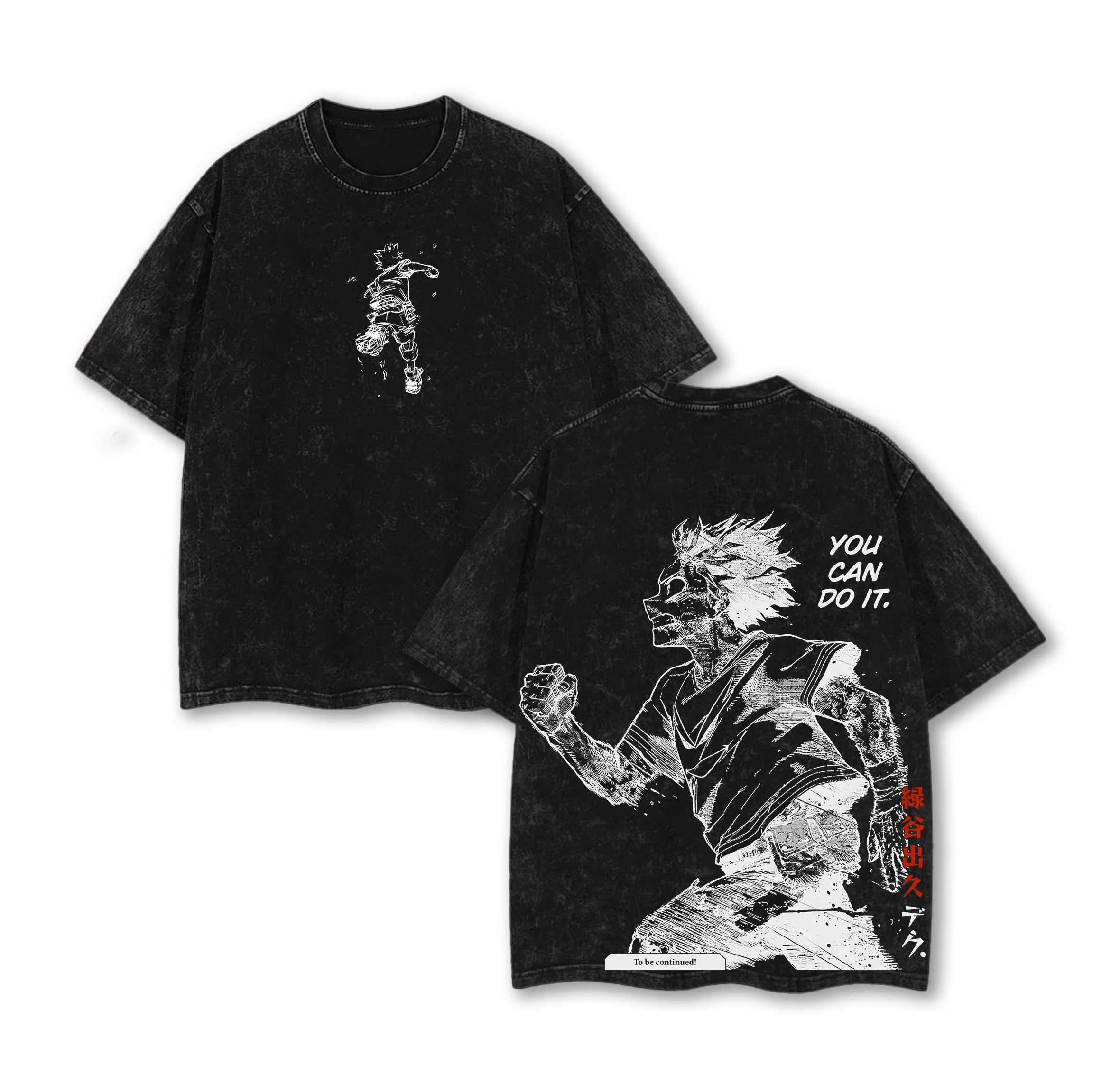 Deku My Hero Academia Anime washed T-shirt/Crewneck/Hoodie