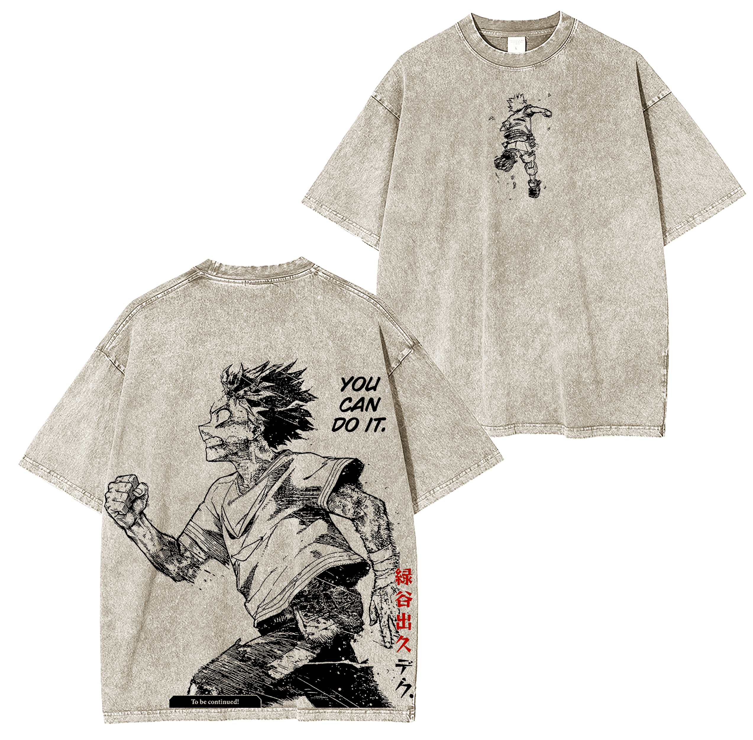 Deku My Hero Academia Anime washed T-shirt/Crewneck/Hoodie
