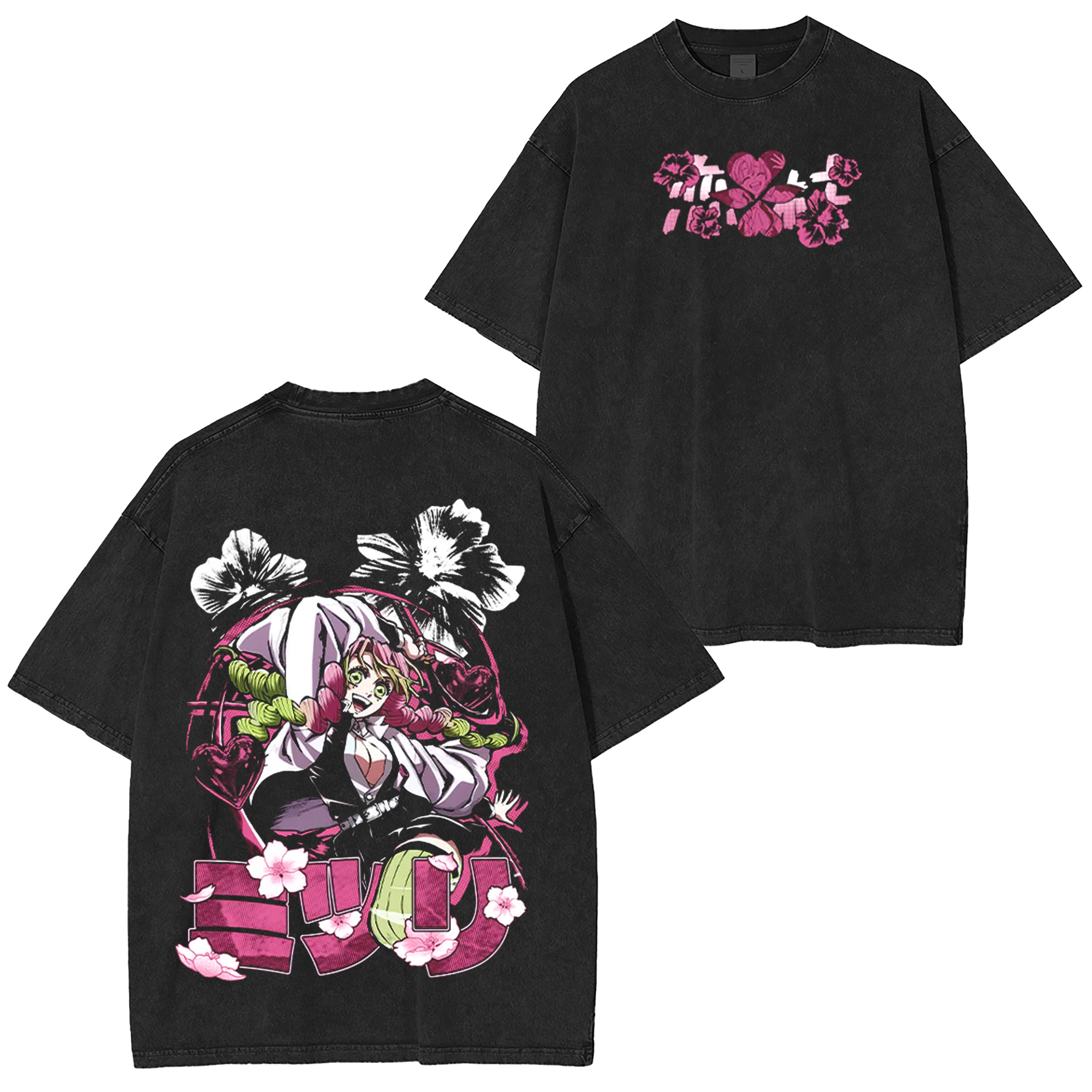 Mitsuri Kanroji, Demon Slayer Anime Washed T-shirt/Crewneck/Hoodie
