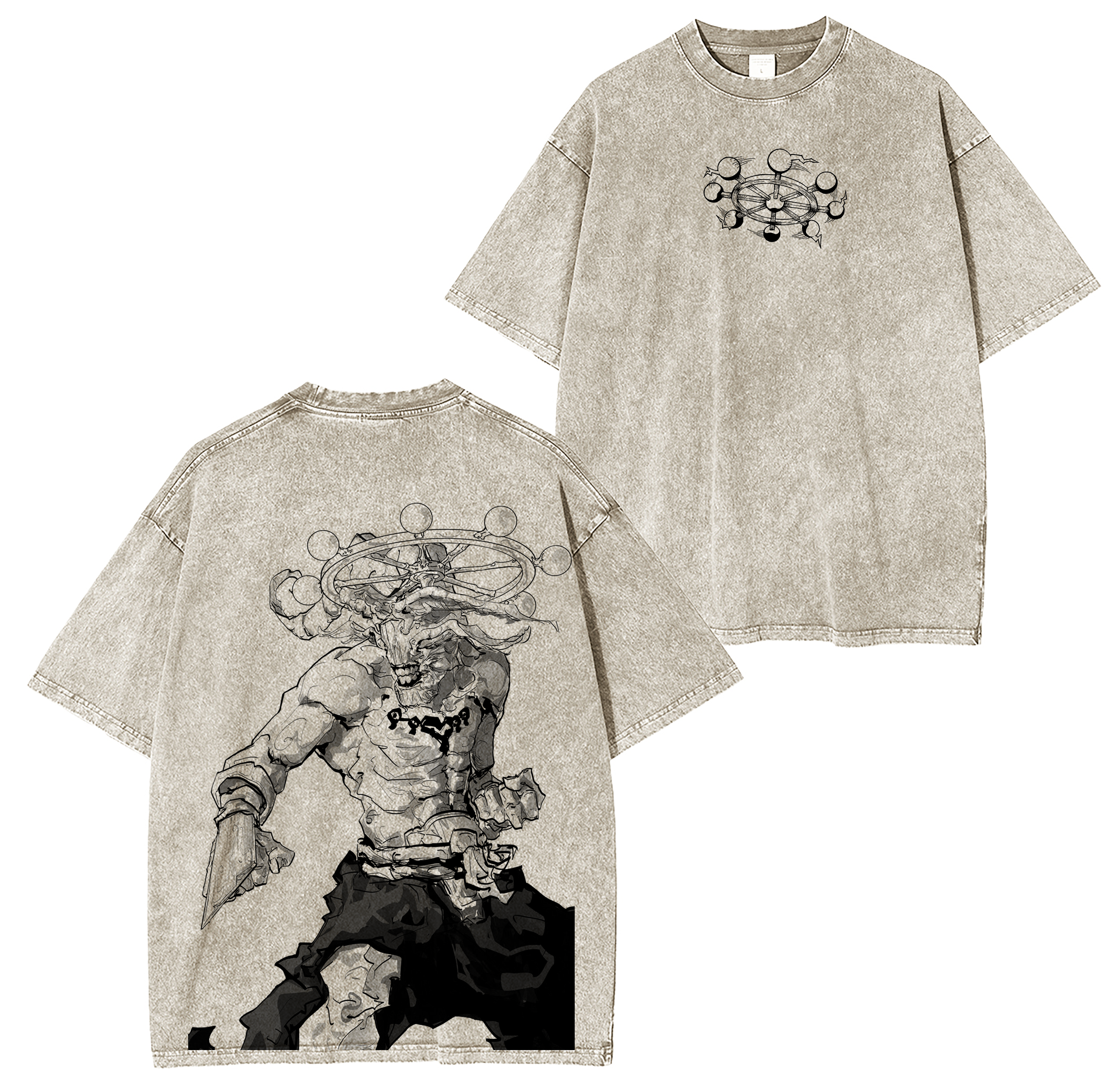 Mahoraga Jujutsu Kaisen Anime Washed T-shirt/Crewneck/Hoodie