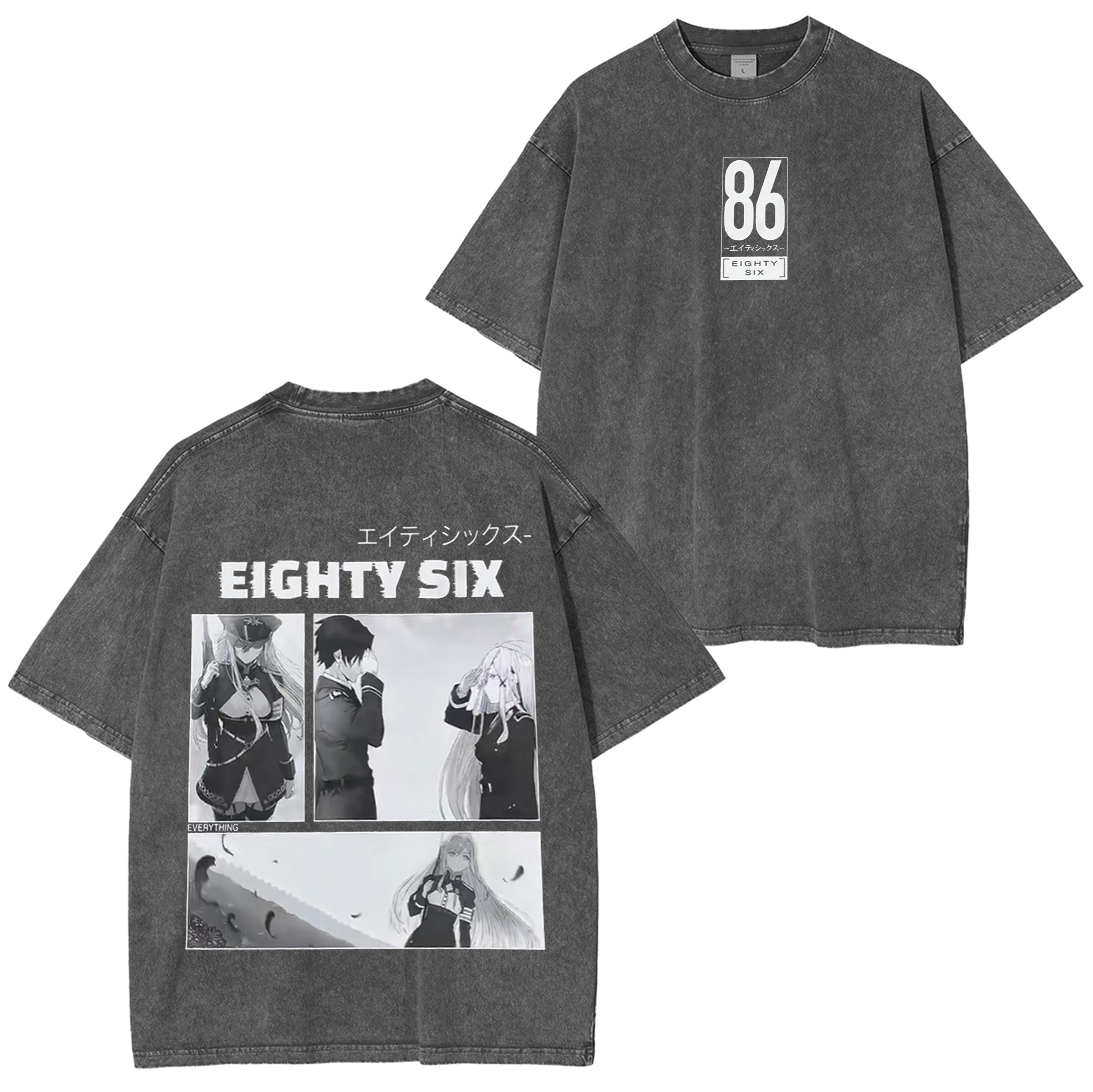 Eighty-Six Vintage  Anime Washed T-shirt/Crewneck/Hoodie