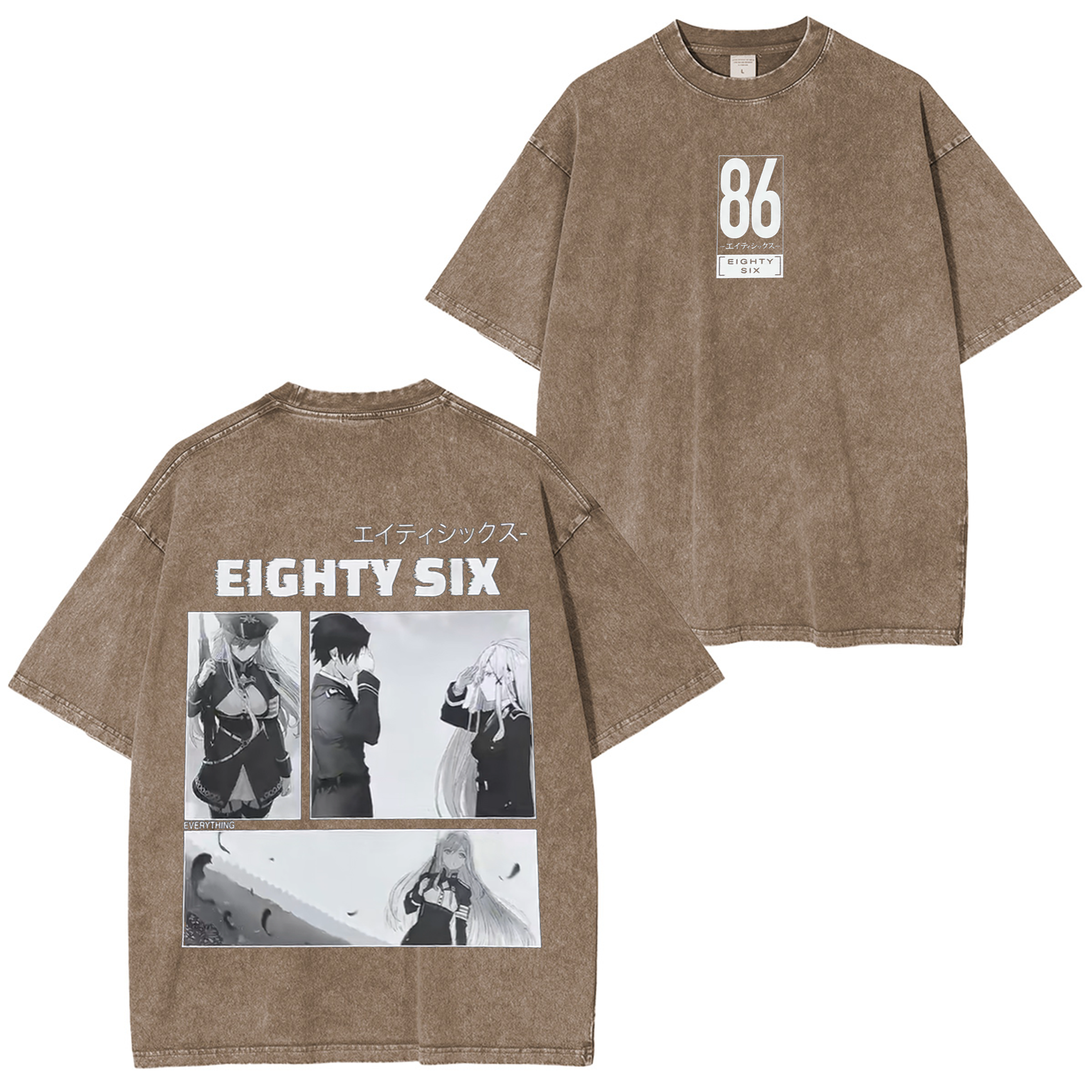 Eighty-Six Vintage  Anime Washed T-shirt/Crewneck/Hoodie