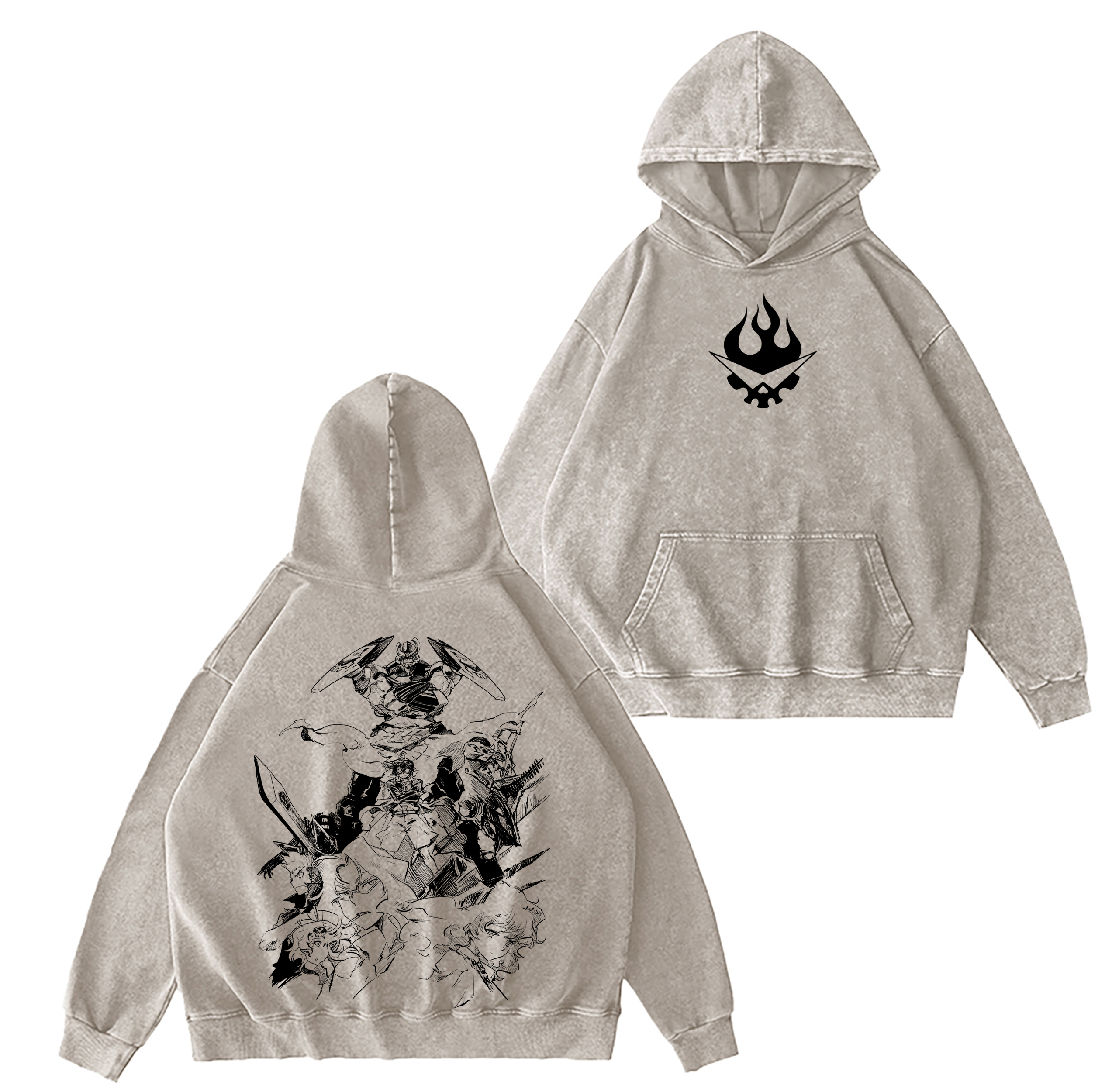 Gurren Lagann Anime Washed T-shirt/Crewneck/Hoodie