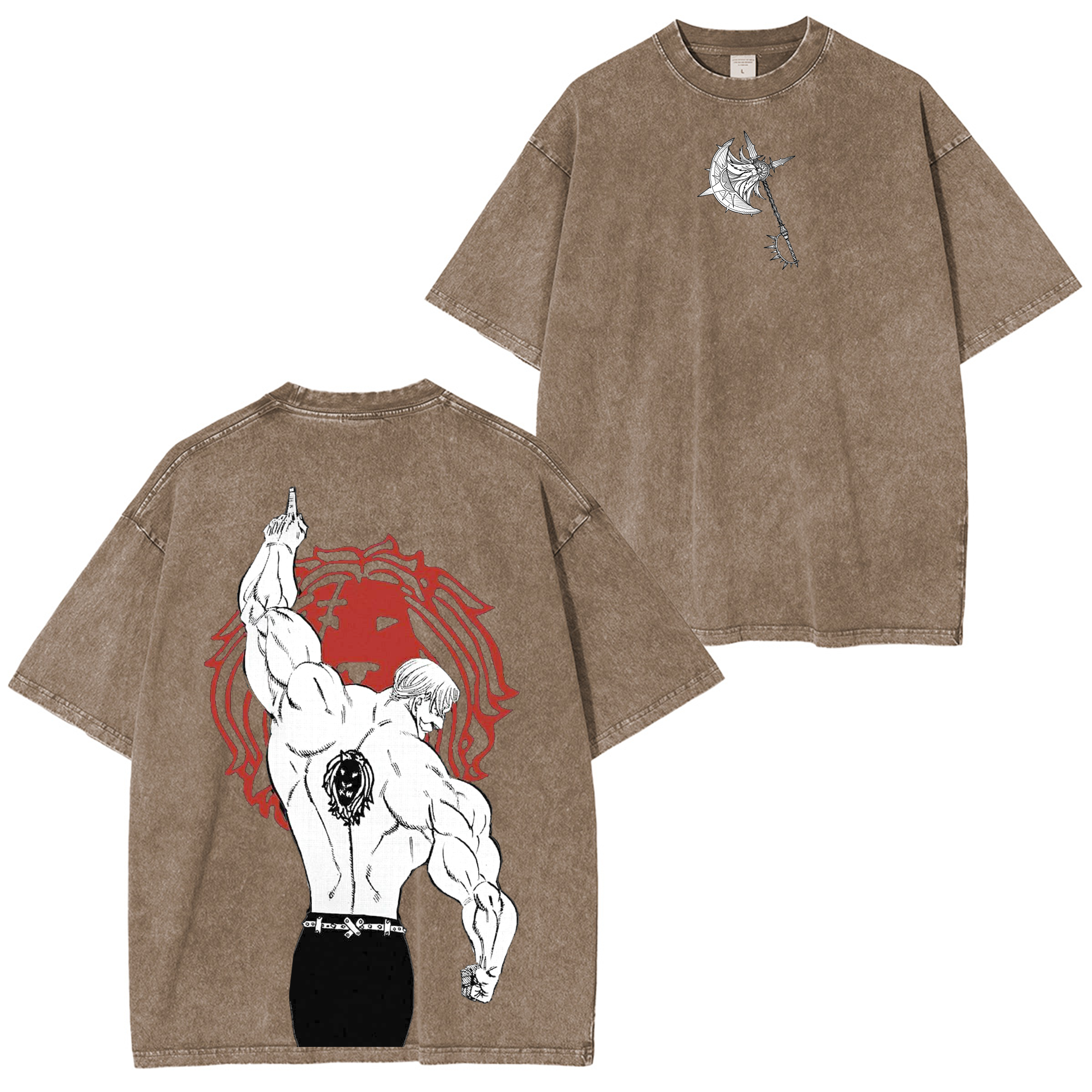 Escanor Vintage Anime Washed T-shirt/Crewneck/Hoodie