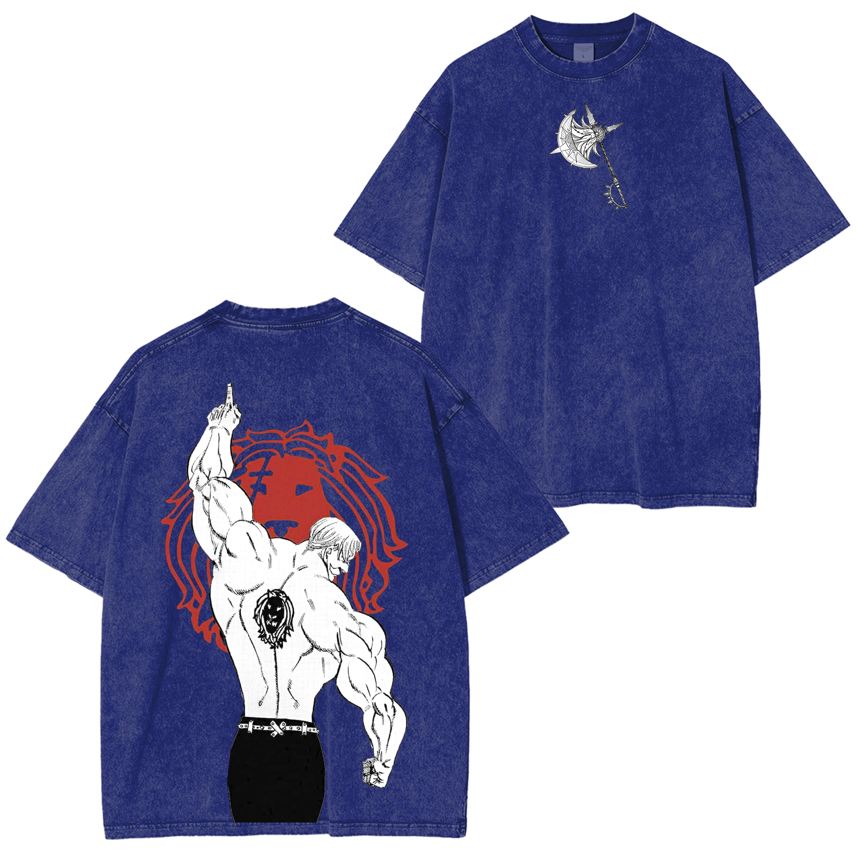 Escanor Vintage Anime Washed T-shirt/Crewneck/Hoodie