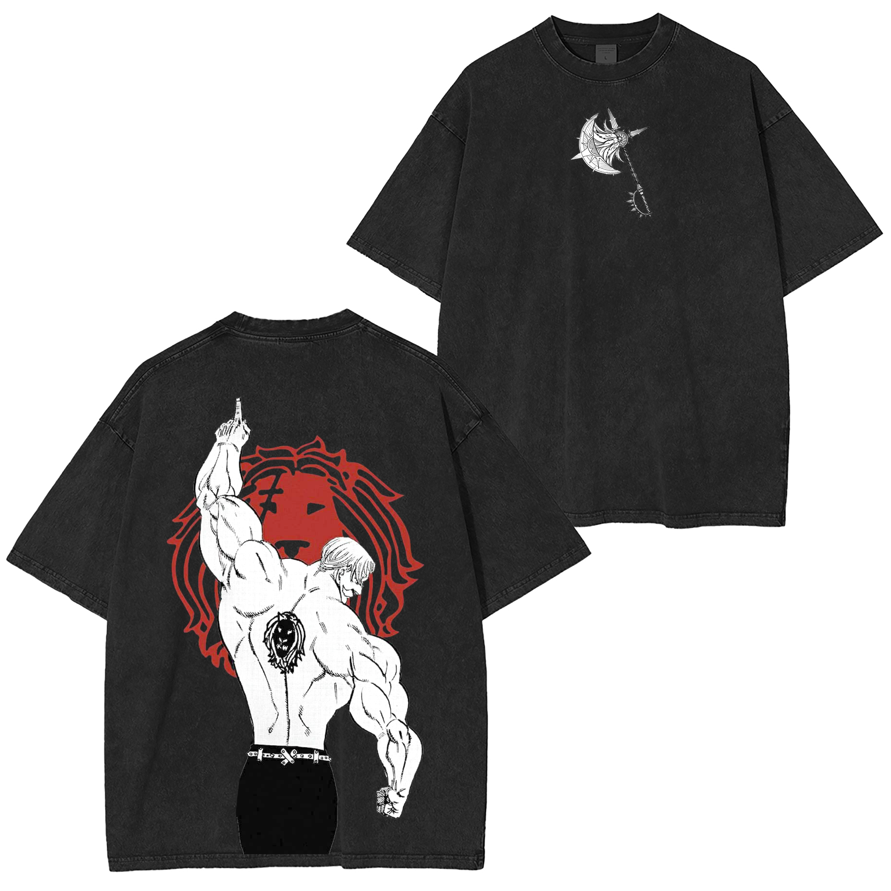 Escanor Vintage Anime Washed T-shirt/Crewneck/Hoodie