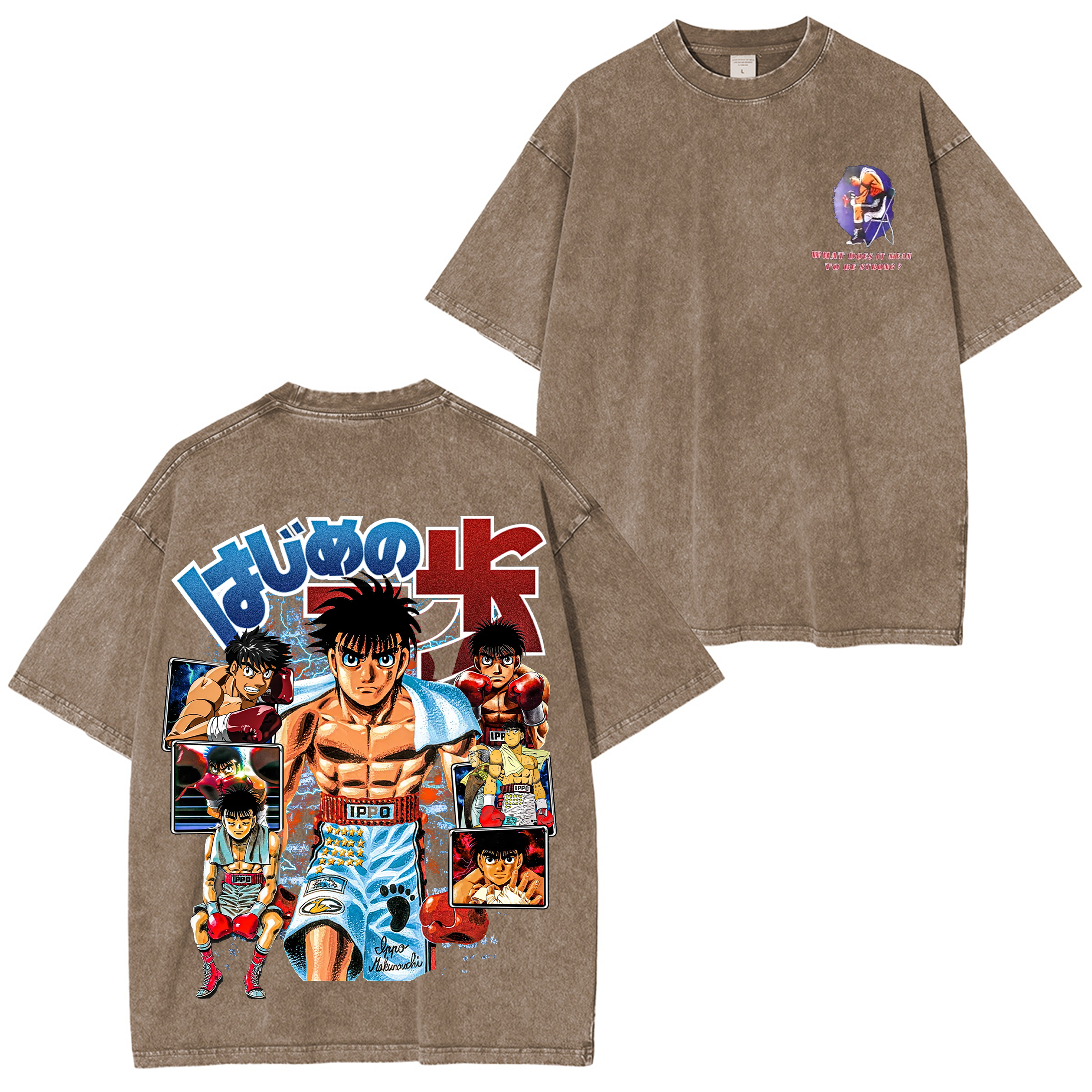 Hajime no Ippo Vintage Anime Washed T-shirt/Crewneck/Hoodie