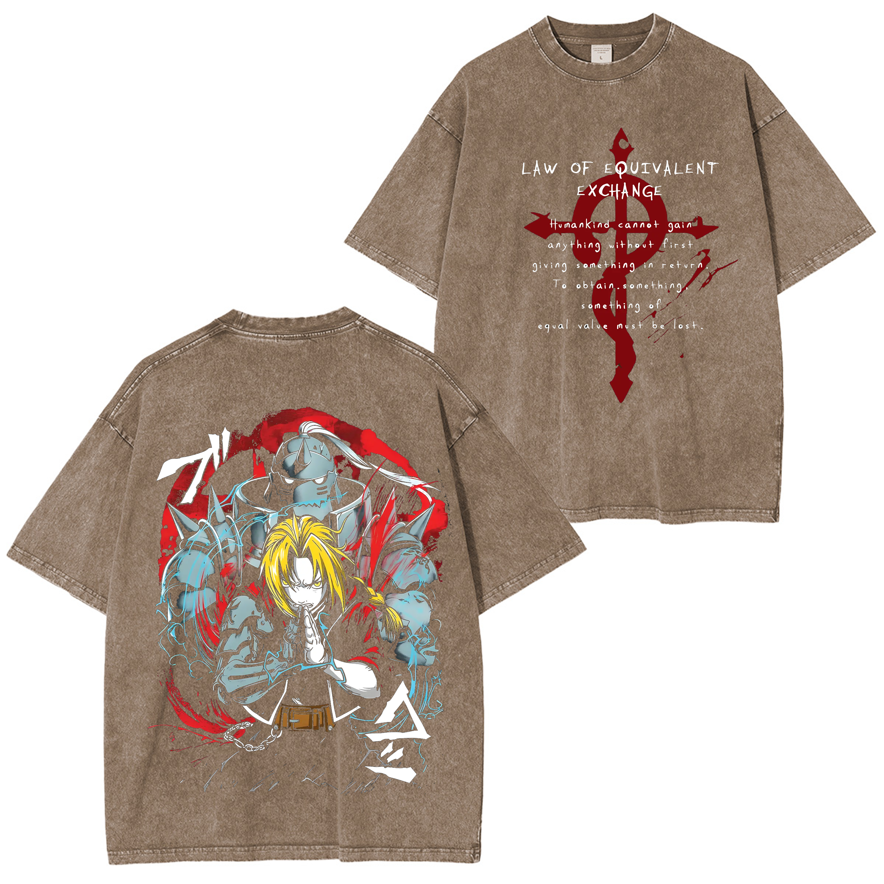Fullmetal Alchemist Vintage Anime Washed T-shirt/Crewneck/Hoodie