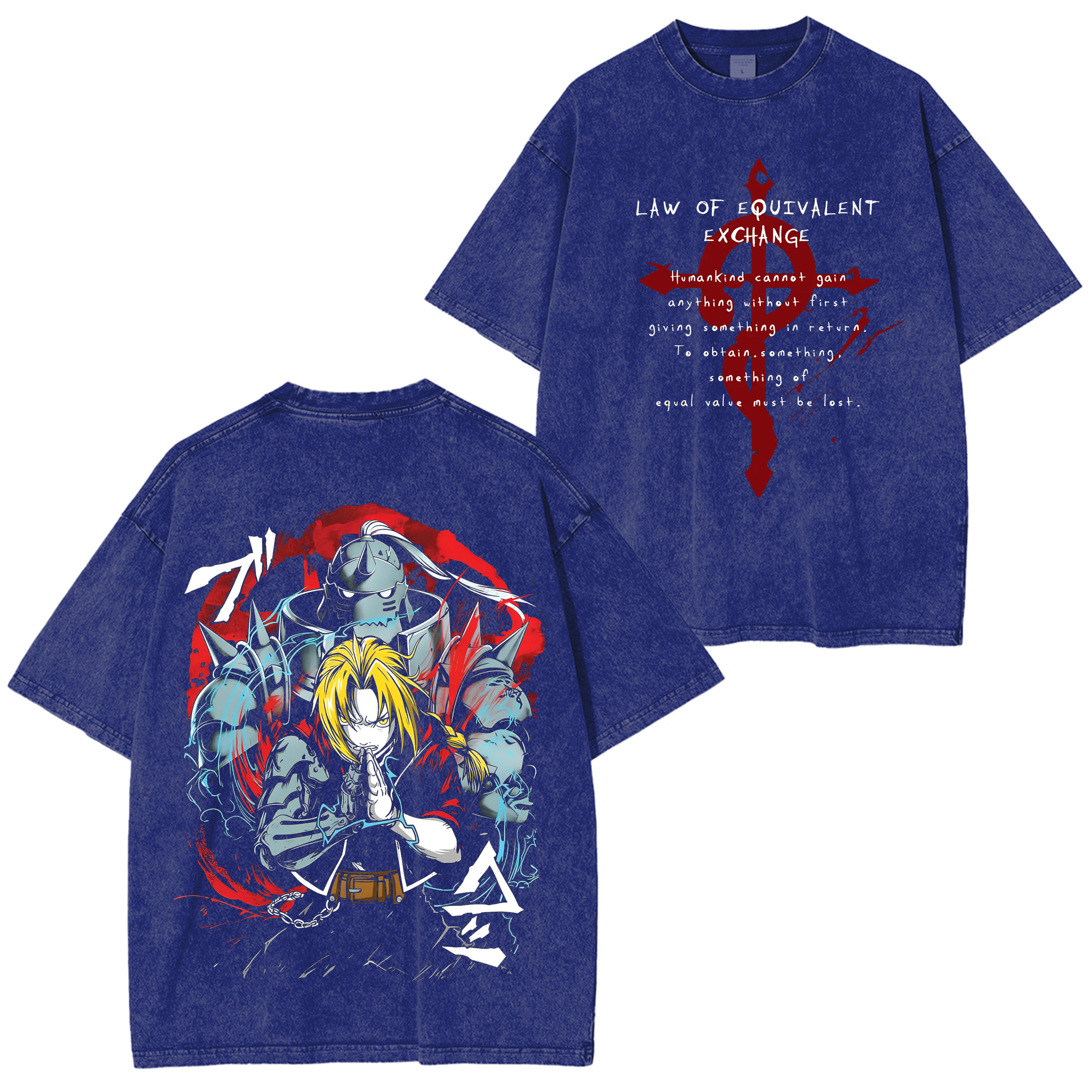 Fullmetal Alchemist Vintage Anime Washed T-shirt/Crewneck/Hoodie