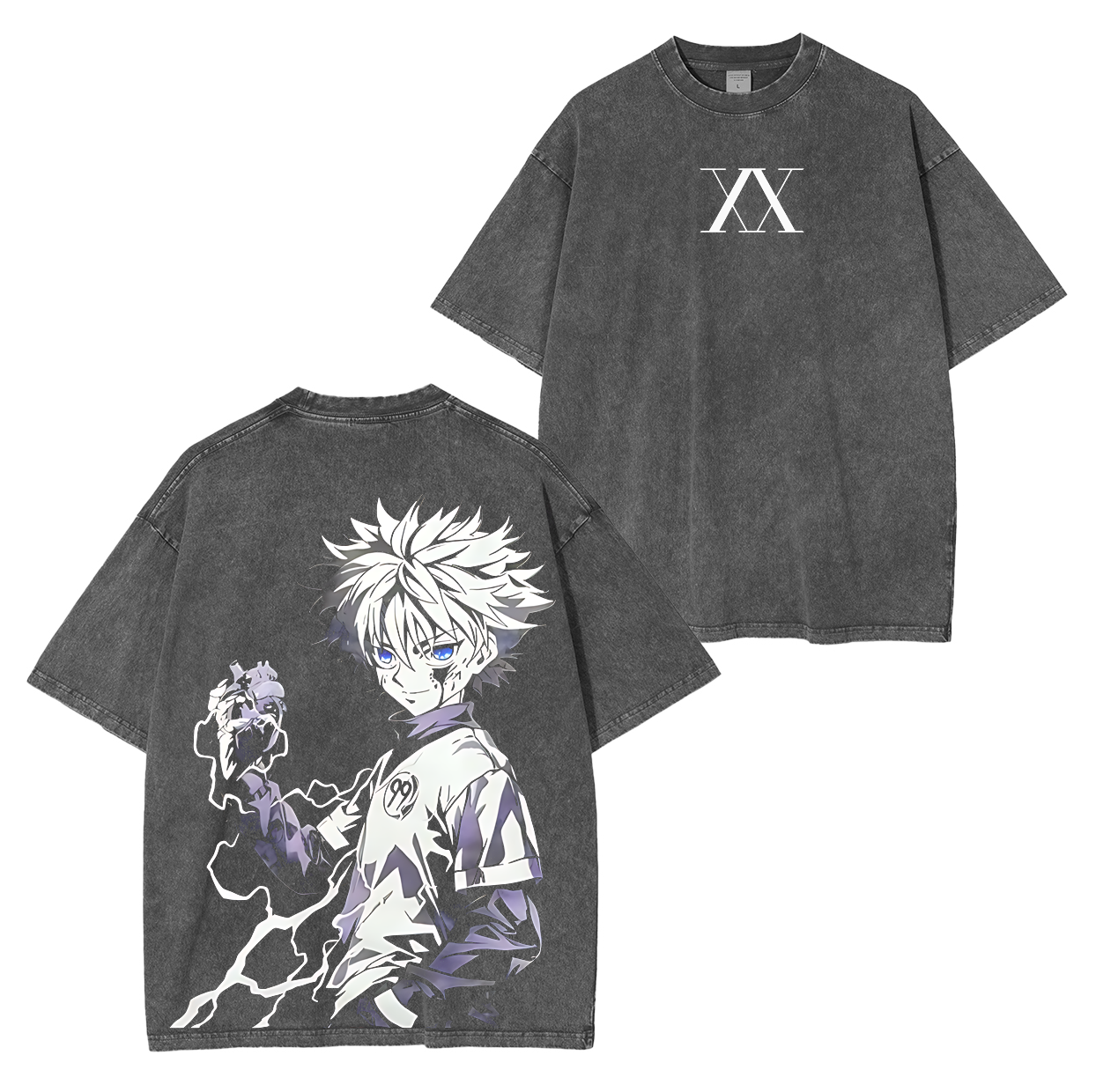 Killua Zoldyck,Hunter �� Hunter Anime Unisex Washed T-Shirt