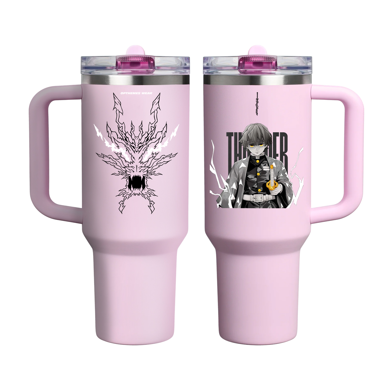 Zenitsu Demon SlayerFlip Straw Tumbler