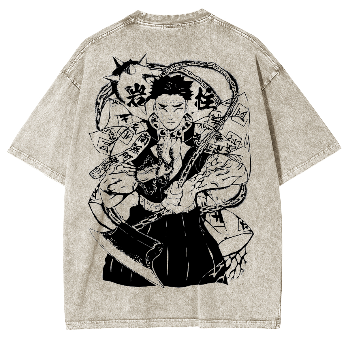 Himejima Gyoumei,Demon Slayer Anime Unisex Washed T-Shirt