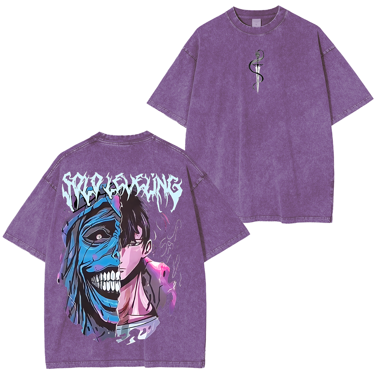 Solo Leveling Anime Unisex Washed T-Shirt