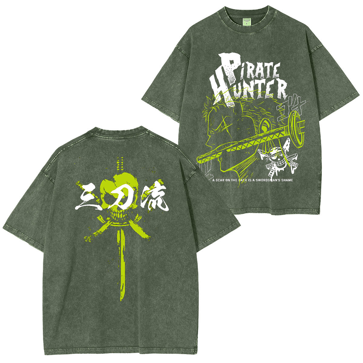 Roronoa Zoro, One Piece  Anime Unisex Washed T-Shirt