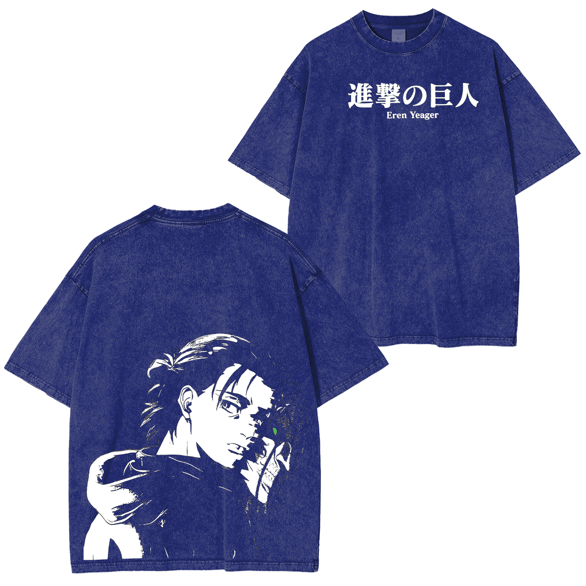 Attack on titan Eren Anime Unisex Washed T-Shirt