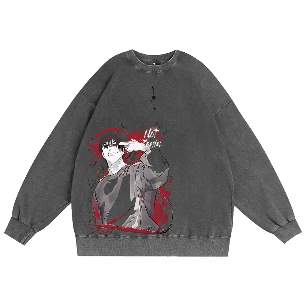 Jujutsu Kaisen Unisex Washed Crewneck Sweatshirt