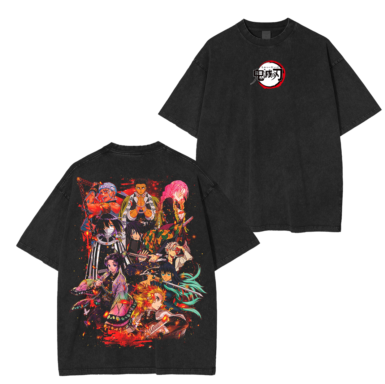 All Hashira,Demon Slayer Anime Unisex Washed T-Shirt