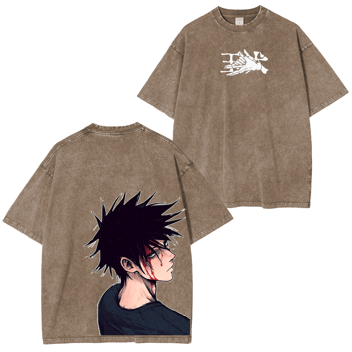 Fushiguro Megumi, Jujutsu Kaisen Anime Unisex Washed T-Shirt