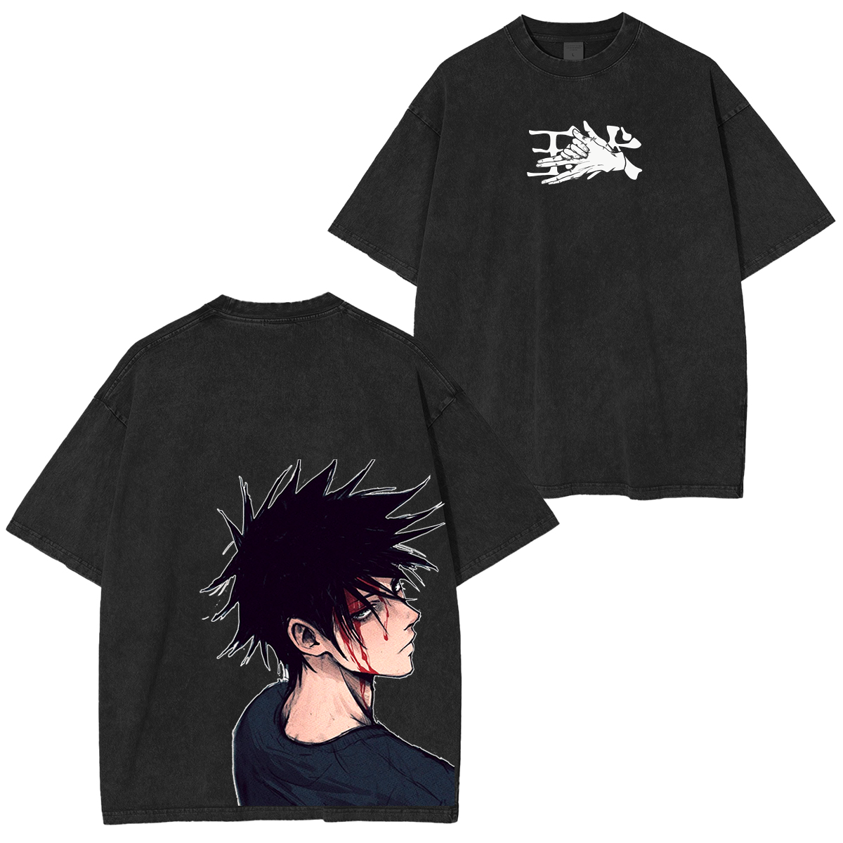 Fushiguro Megumi, Jujutsu Kaisen Anime Unisex Washed T-Shirt
