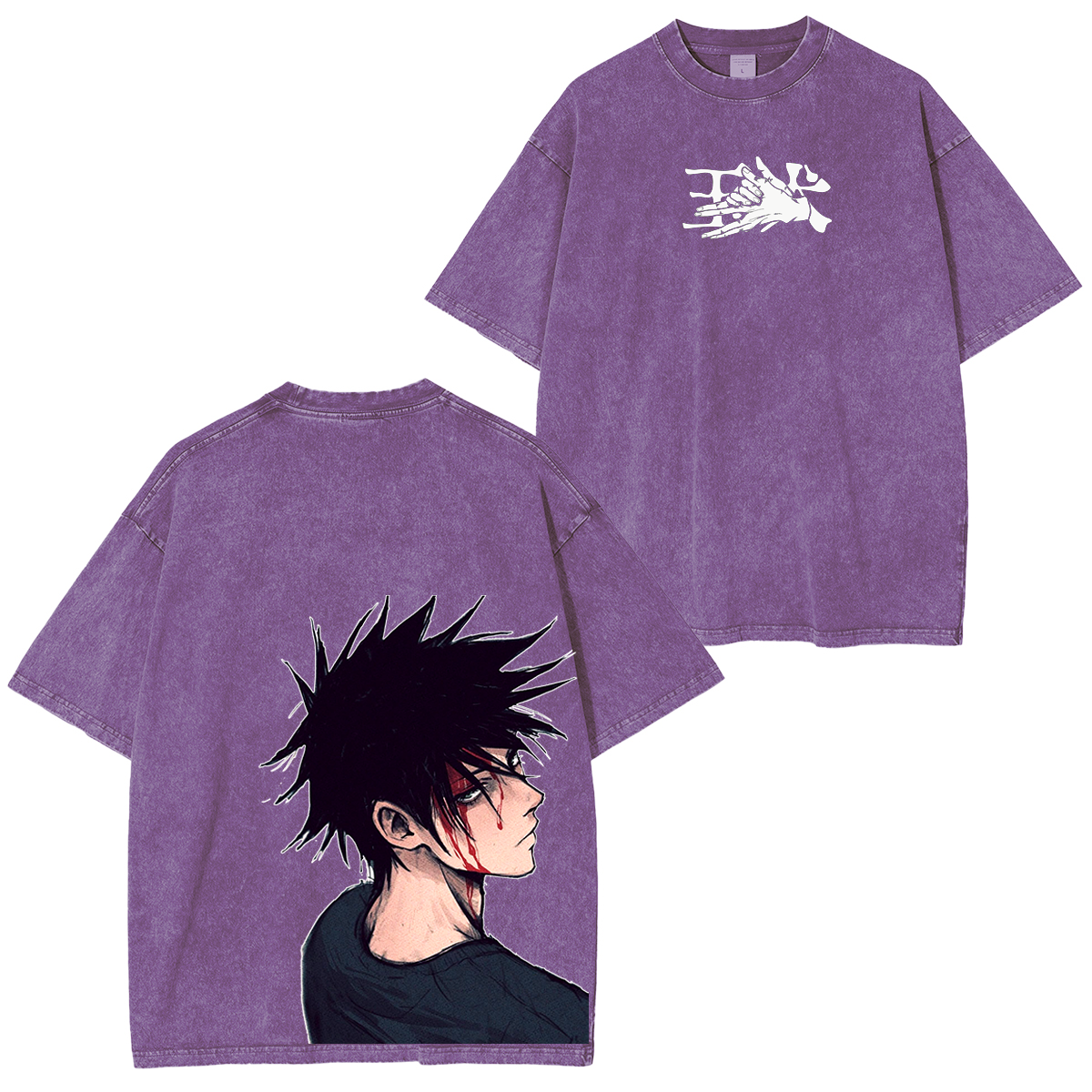 Fushiguro Megumi, Jujutsu Kaisen Anime Unisex Washed T-Shirt