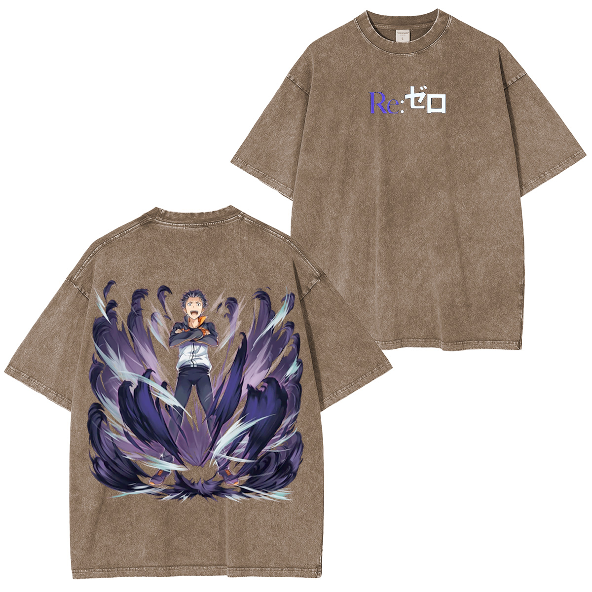 Re:Zero Anime Unisex Washed T-Shirt