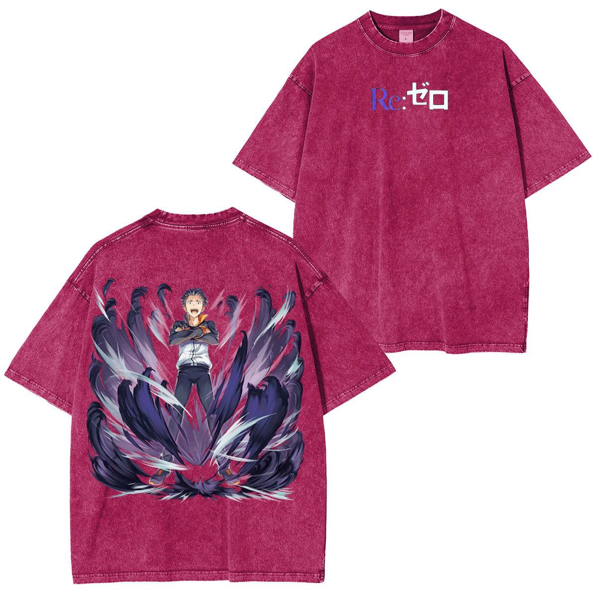 Re:Zero Anime Unisex Washed T-Shirt