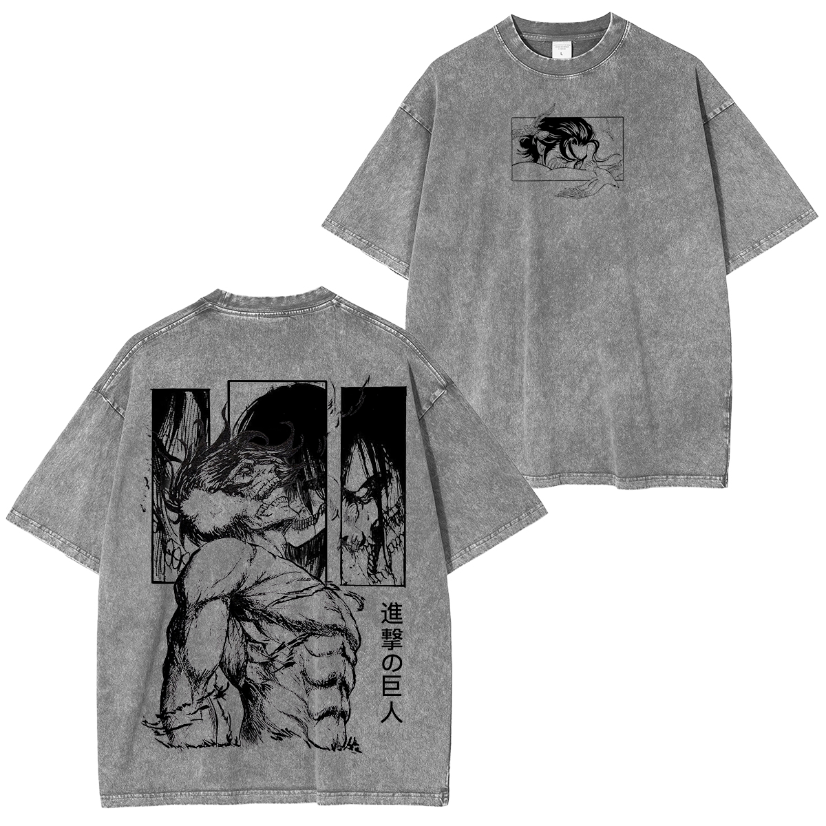Attack on Titan Anime Unisex Washed T-Shirt