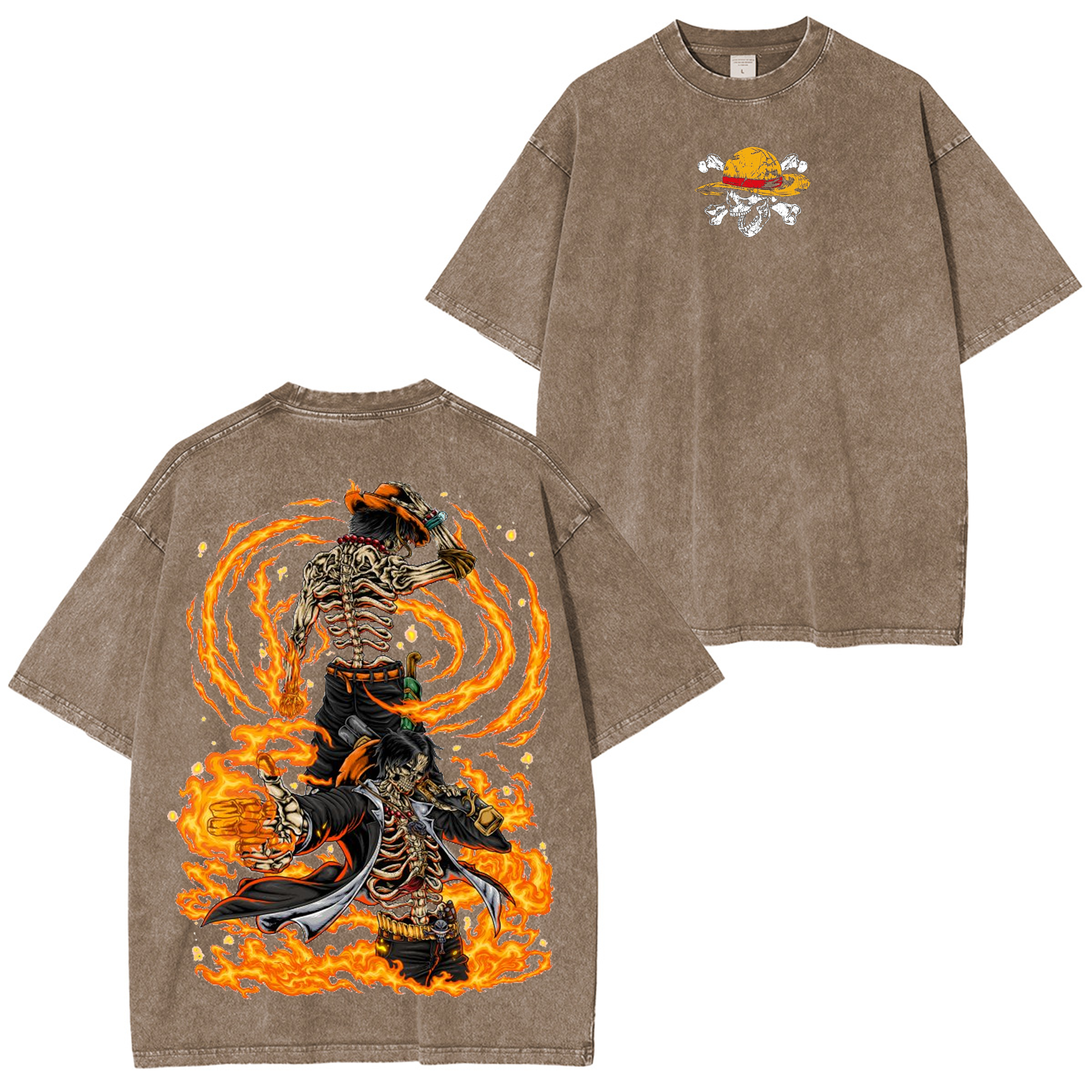 One Piece Anime Unisex Washed T-Shirt