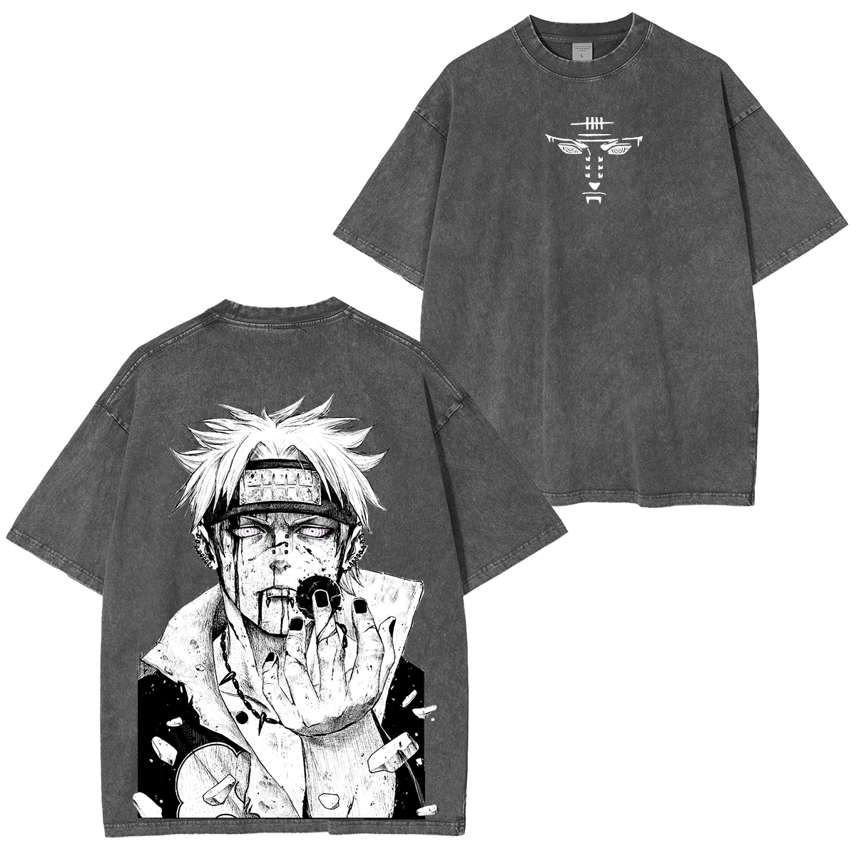 Pain Nagato Naruto Anime Unisex Washed T-Shirt