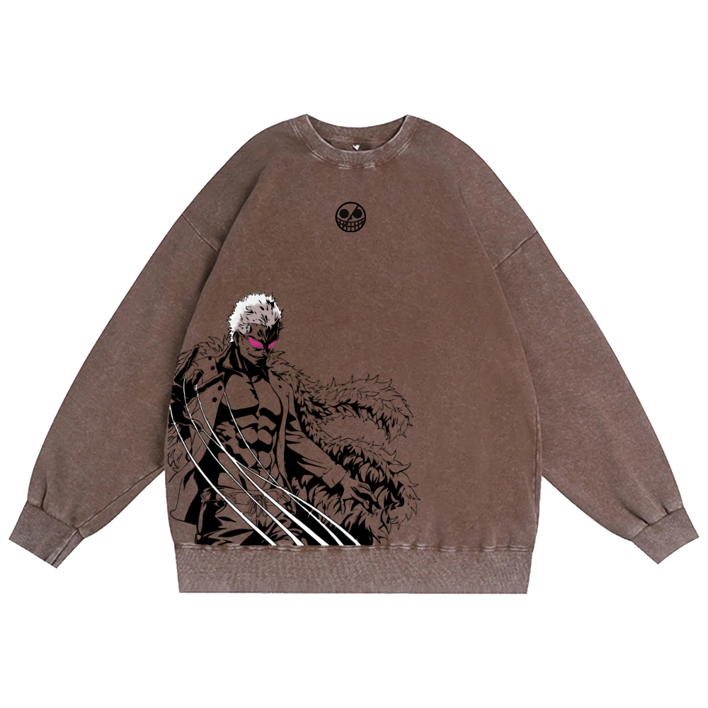 Zenitsu  Demon Slayer Anime Unisex Washed Crewneck Sweatshirt