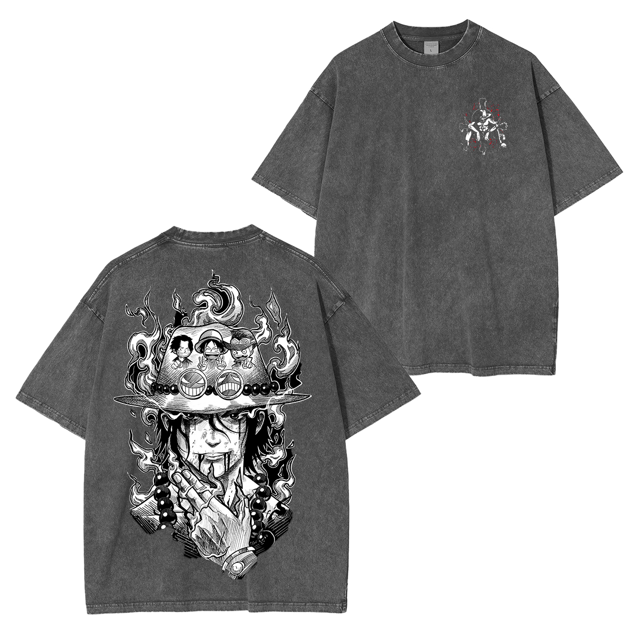 One Piece Anime Unisex Washed T-Shirt