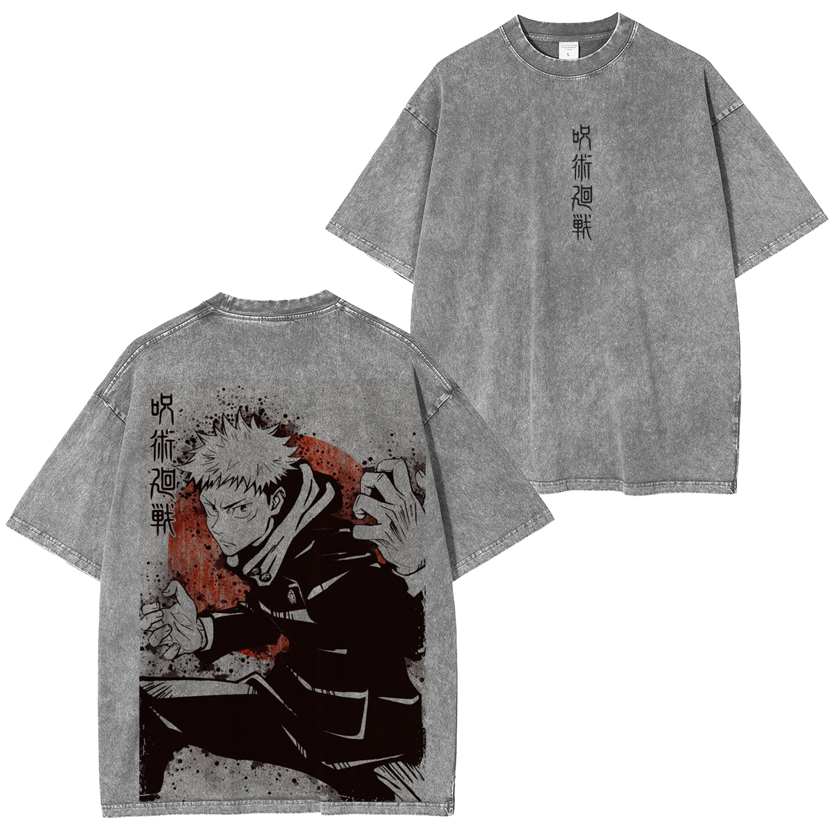 Jujutsu Kaisen Itadori  Anime Unisex Washed T-Shirt