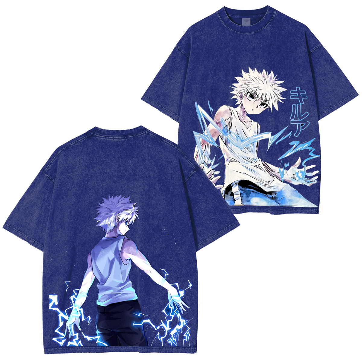 Killua Zoldyck Anime Unisex Washed T-Shirt