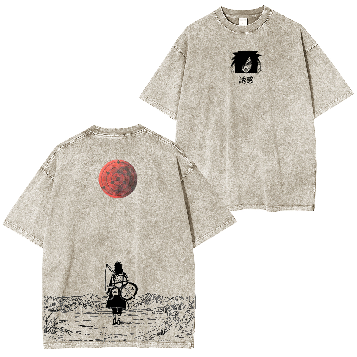Madara Naruto Anime Unisex Washed T-Shirt