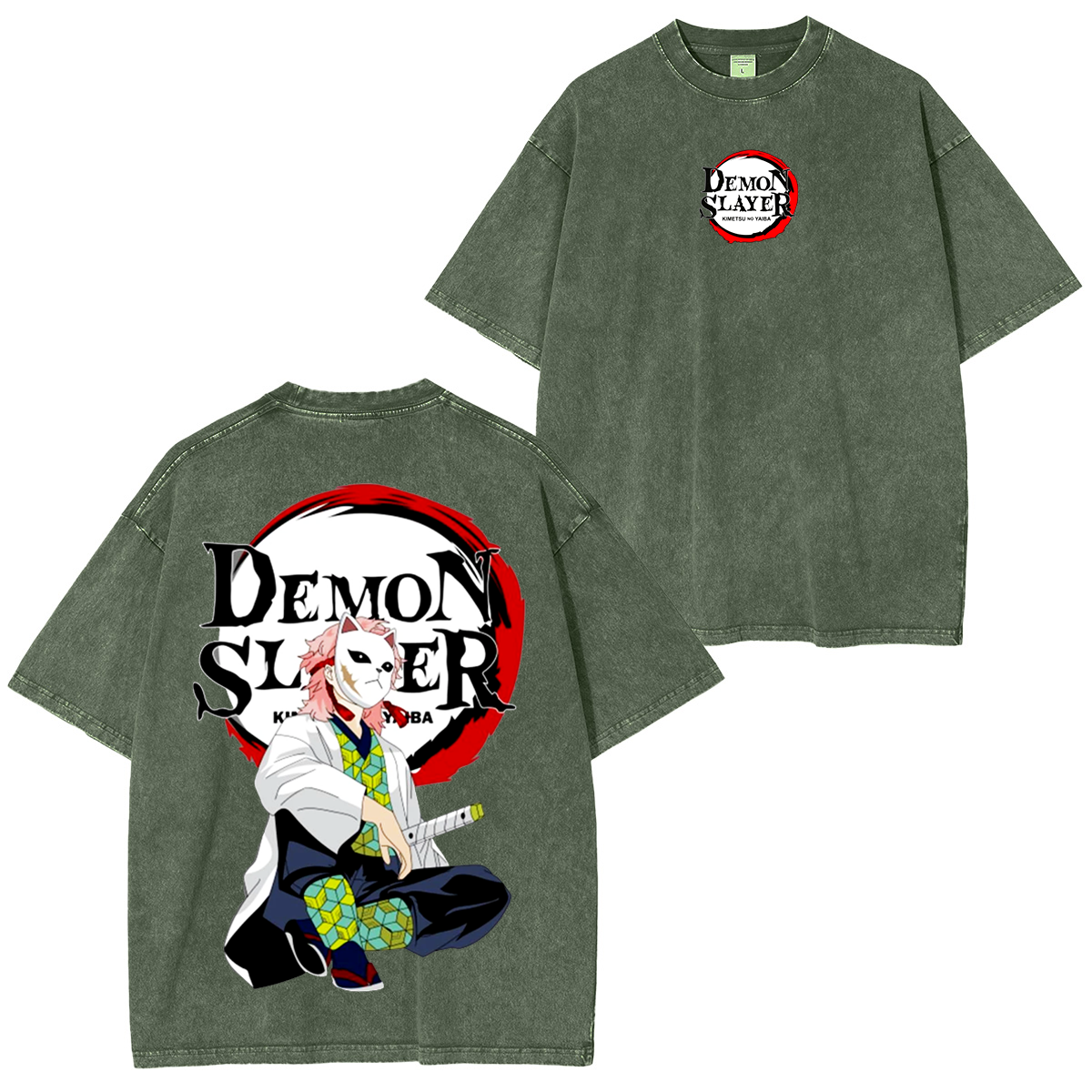 Demon Slayer Anime Unisex Washed T-Shirt