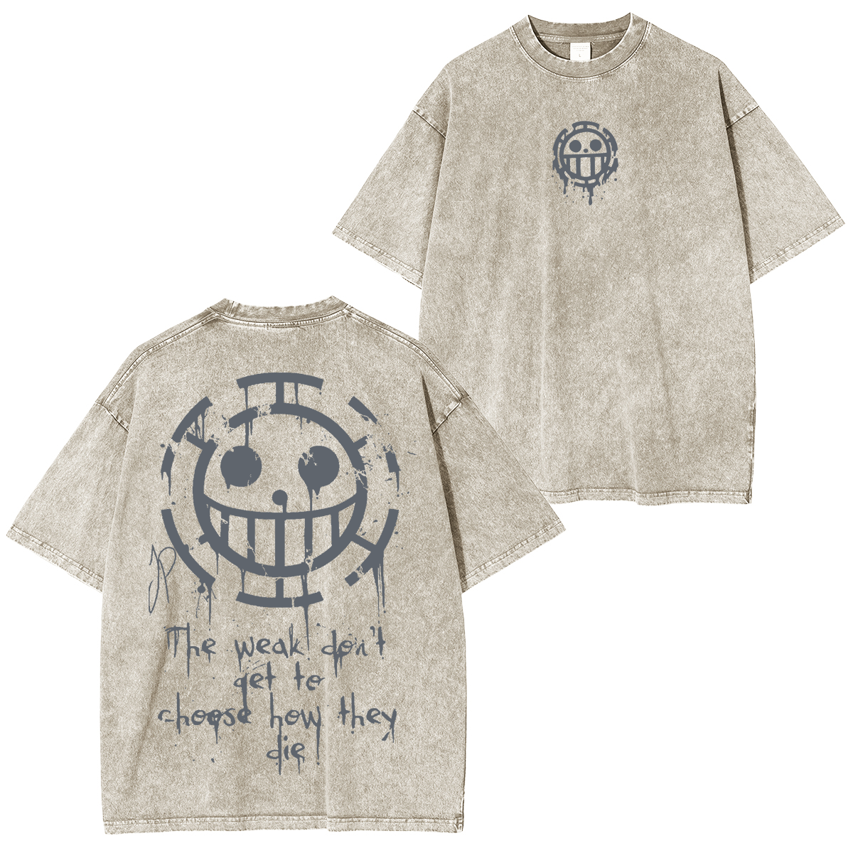 One Piece Anime Unisex Washed T-Shirt